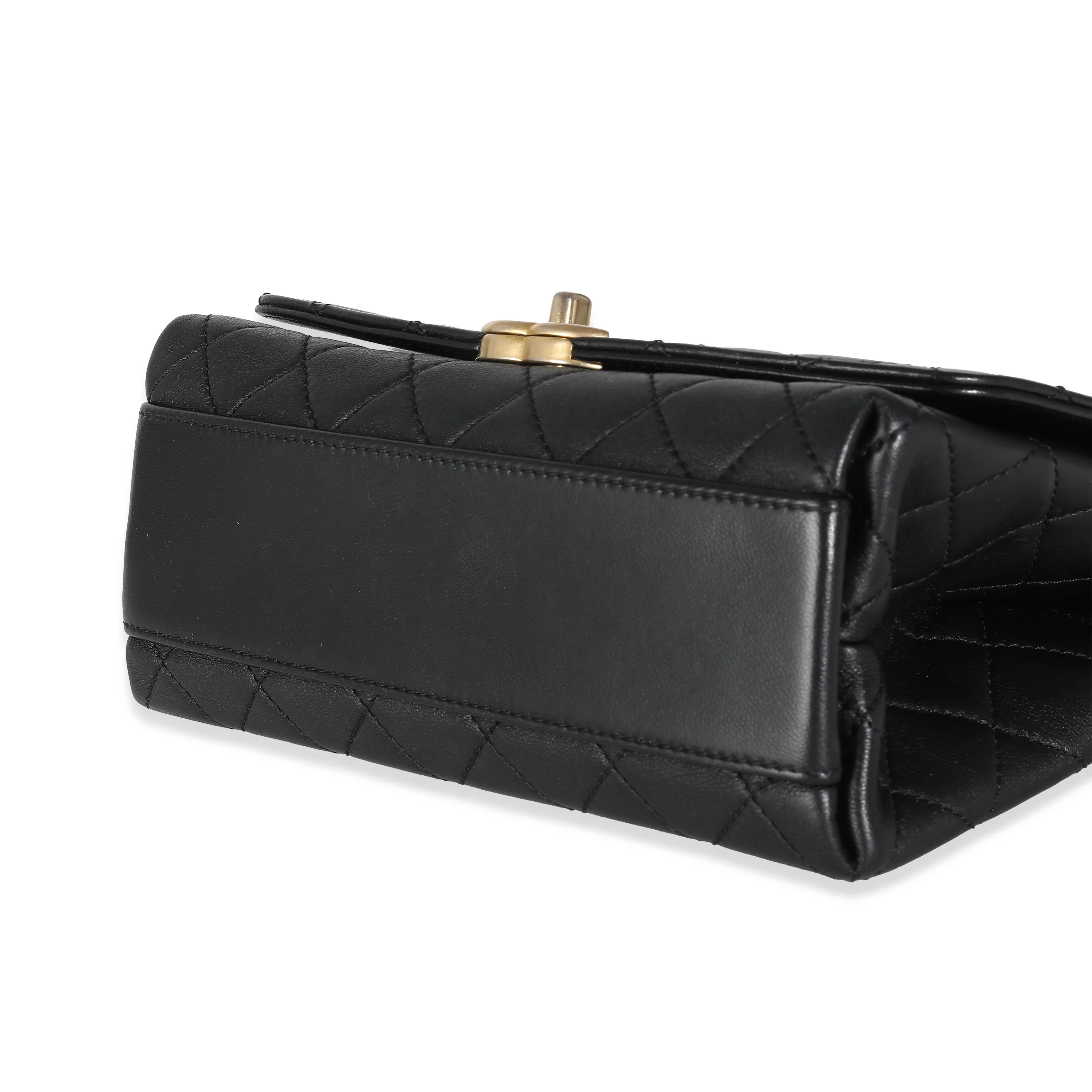 Black Quilted Lambskin Small La Parisienne Flap Bag - Image 7