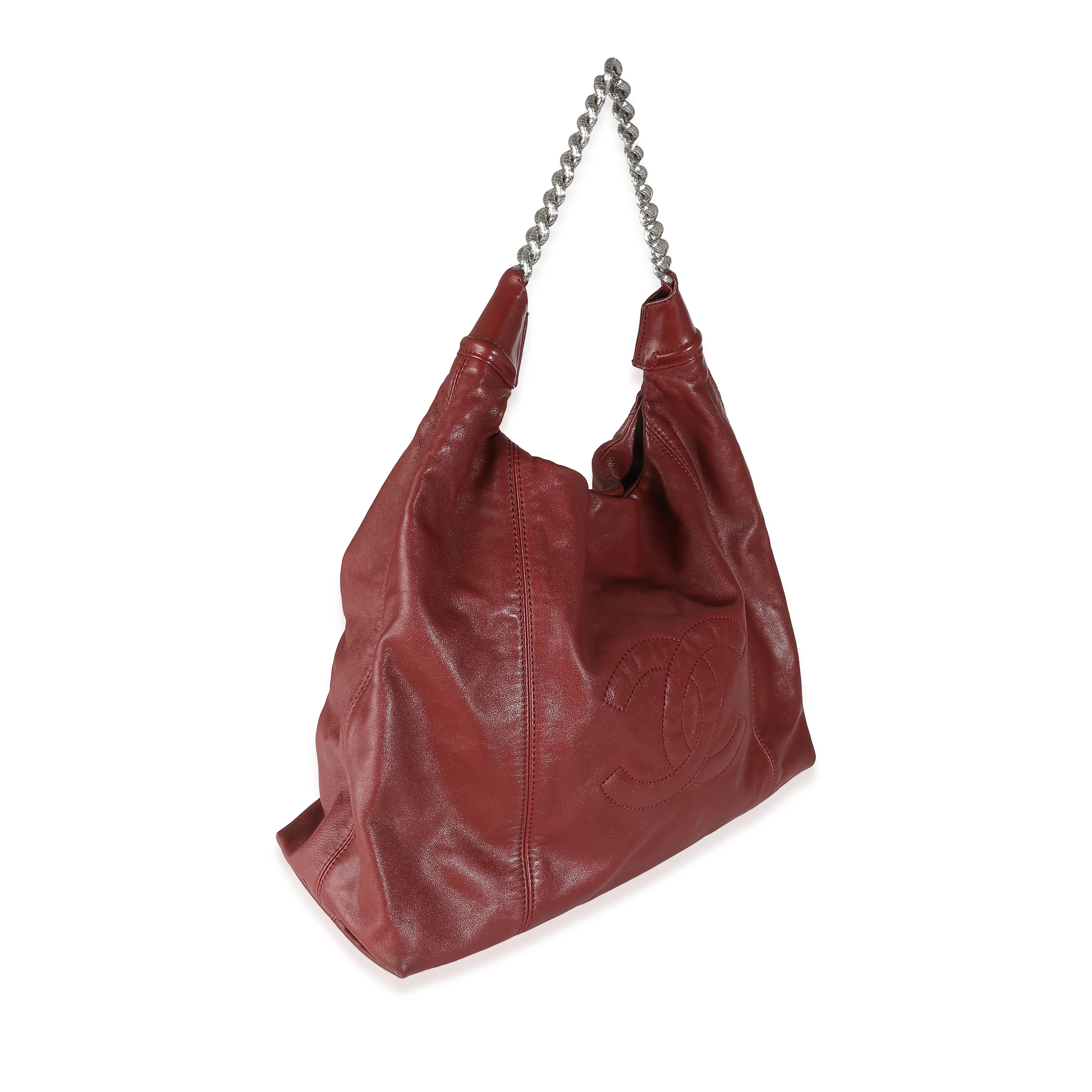 Burgundy Lambskin Rodeo Drive Hobo - Image 3