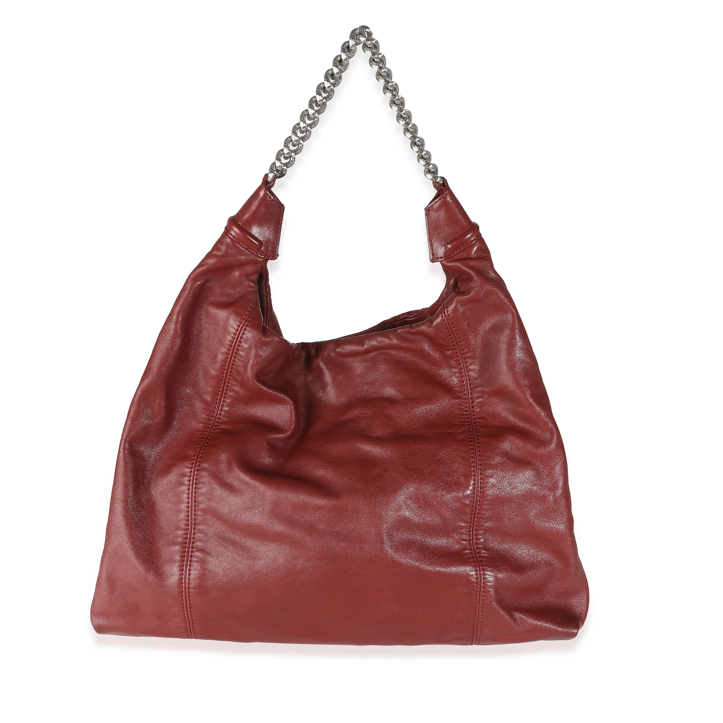 Burgundy Lambskin Rodeo Drive Hobo - Image 4