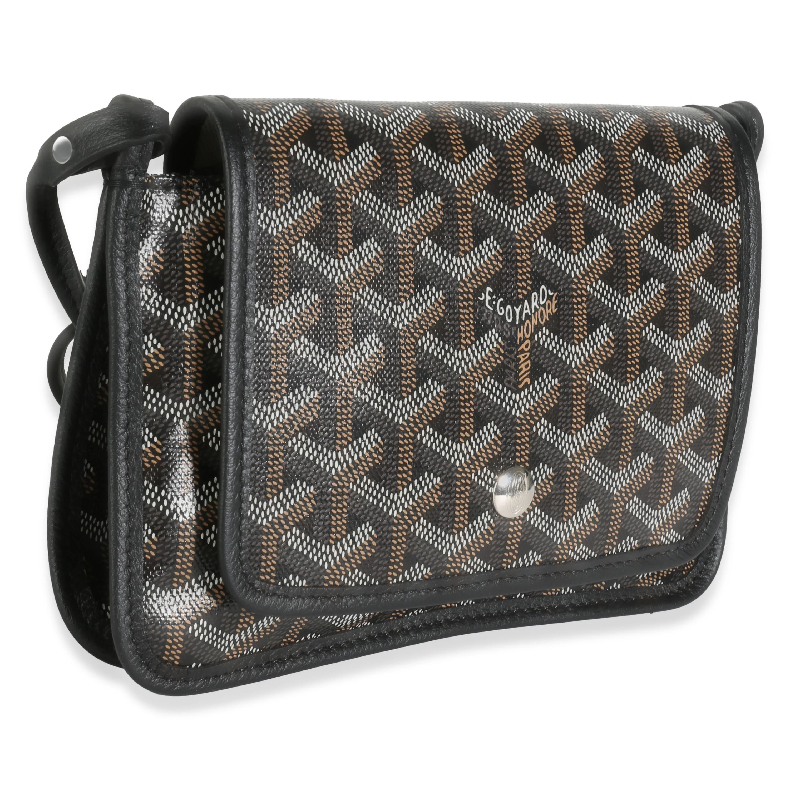 Black Goyardine Canvas Plumet Pocket Wallet - Image 3