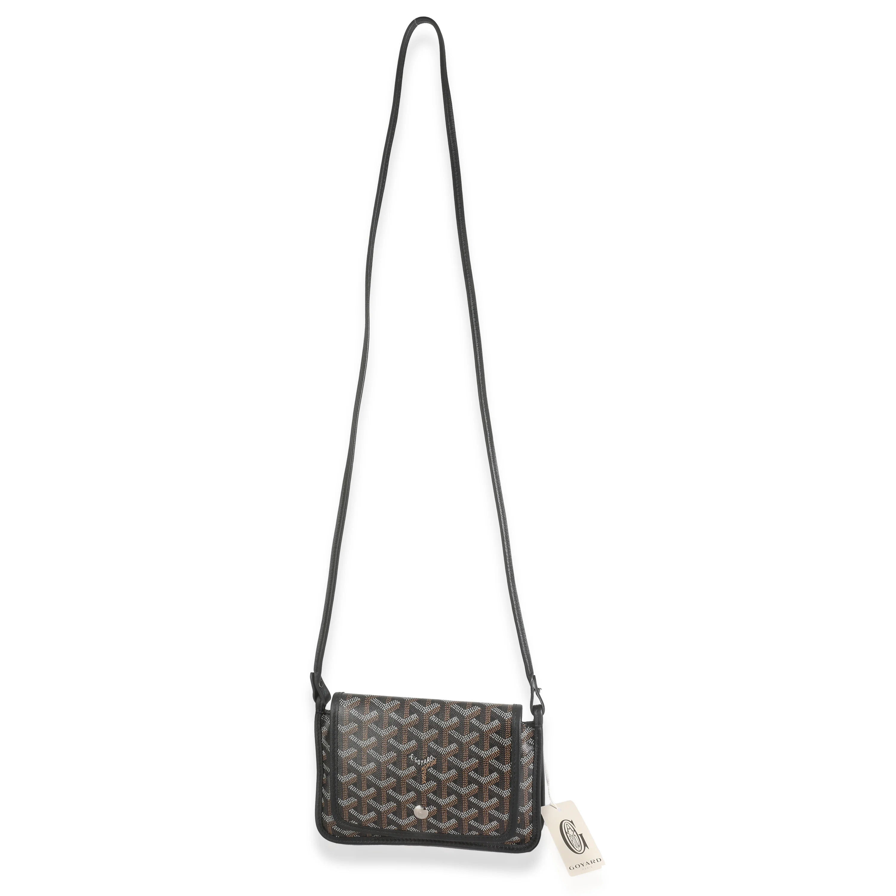 Black Goyardine Canvas Plumet Pocket Wallet - Image 8