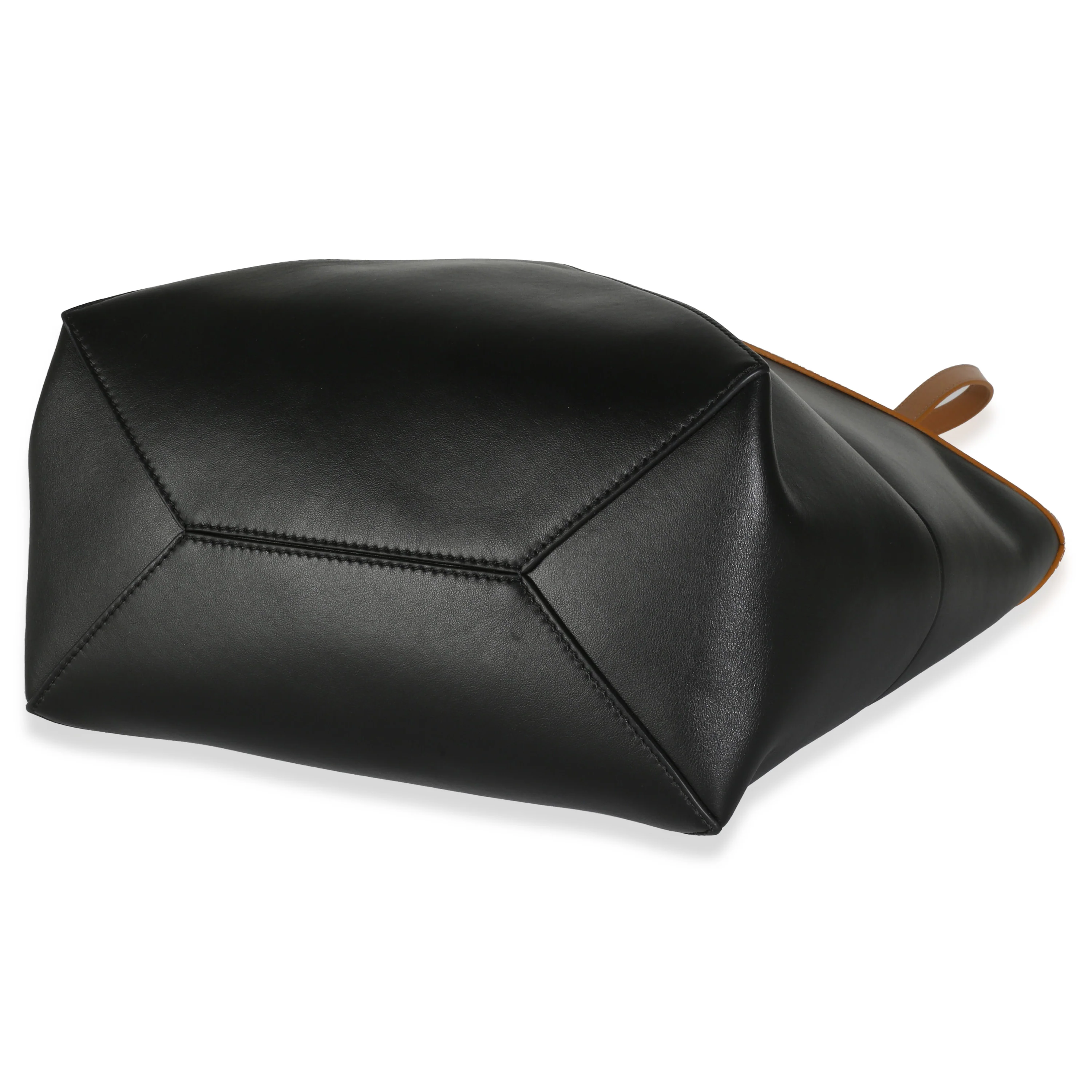 Warm Desert Black Calfskin Medium Puzzle Fold Tote - Image 7