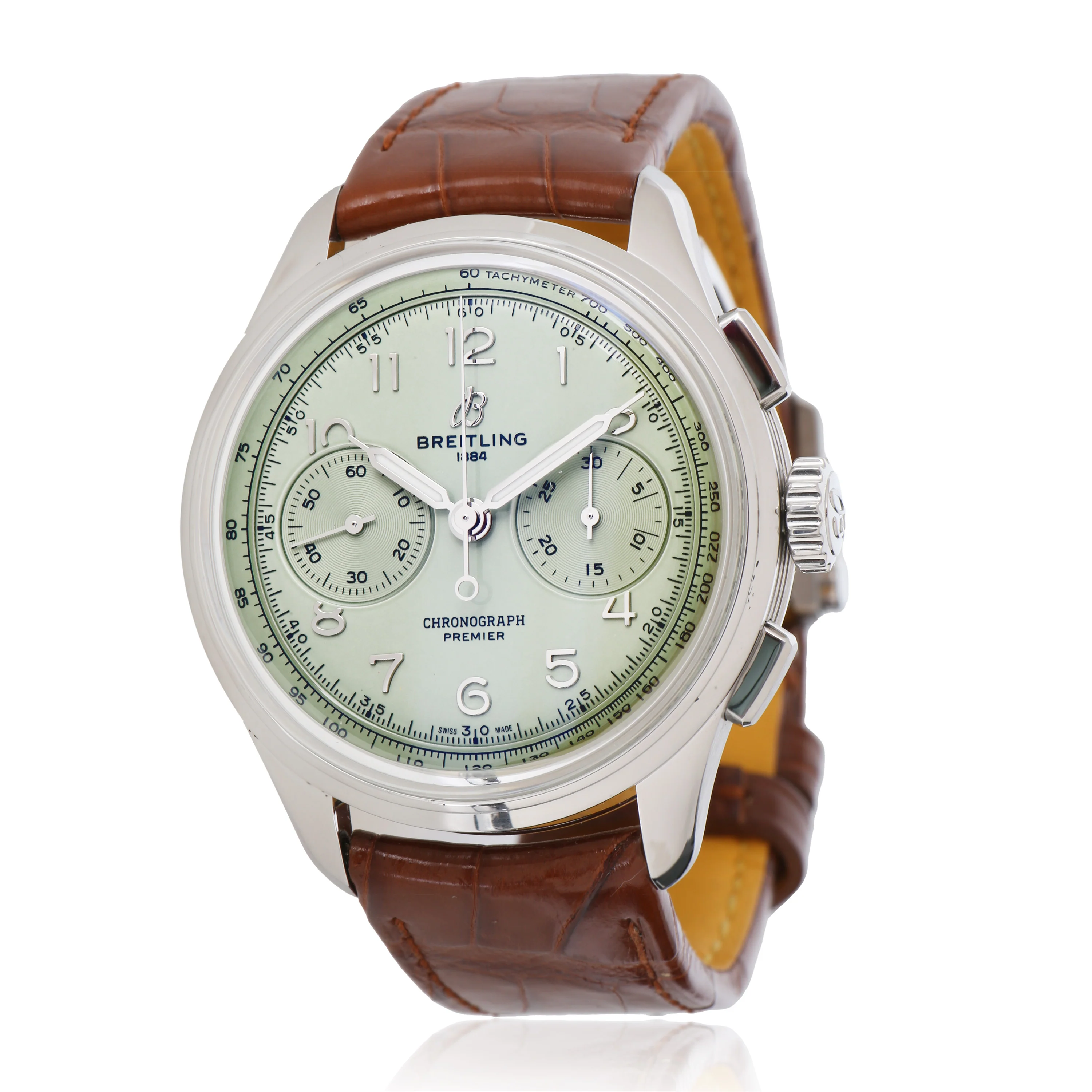 AB0930D31L1P1 Premier B09 Chrono Mens Watch in Stainless Steel