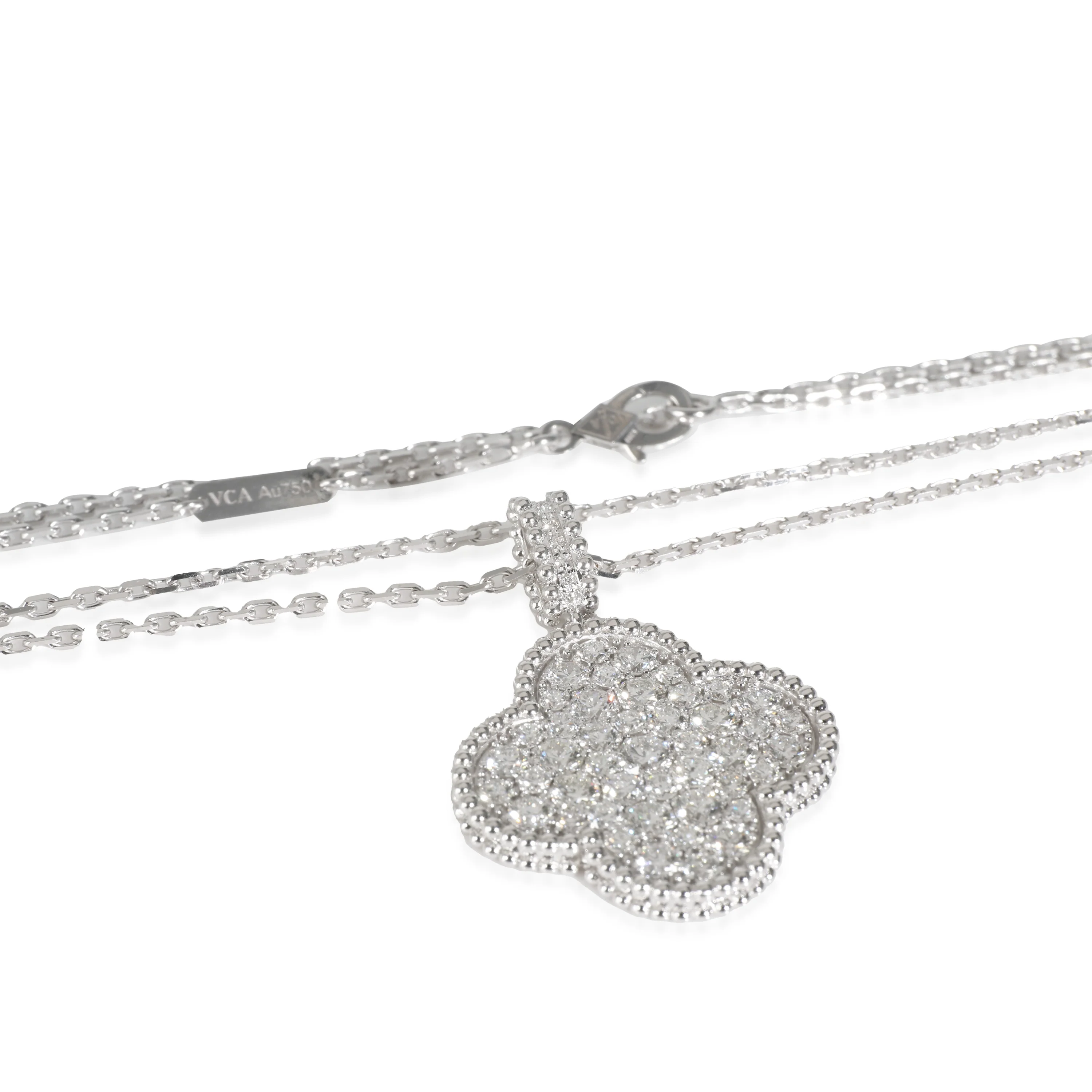 Magic Alhambra With Diamonds 18k White Gold 2.55 CTW - Image 3