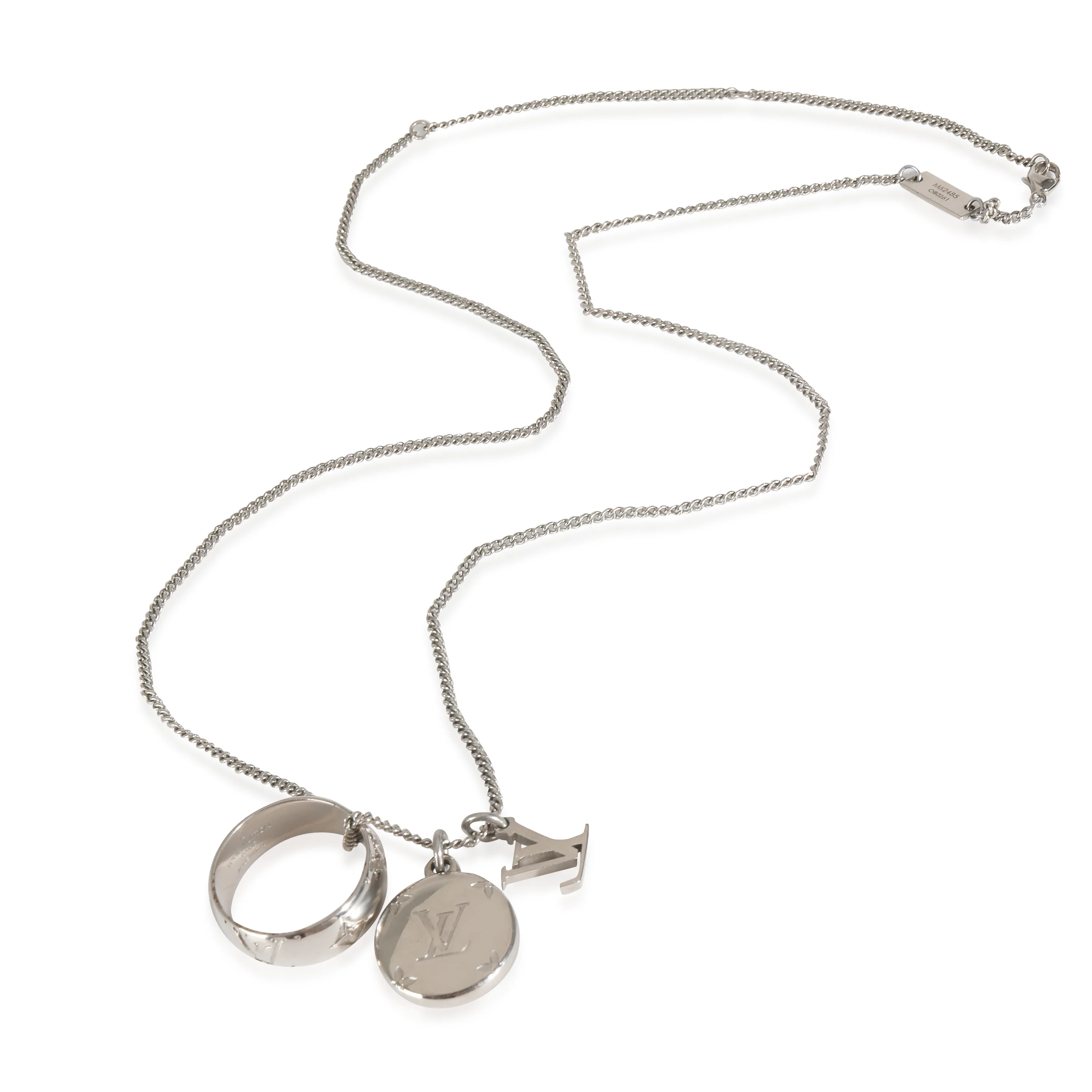 Monogram Charms Silver Tone Necklace - Image 2