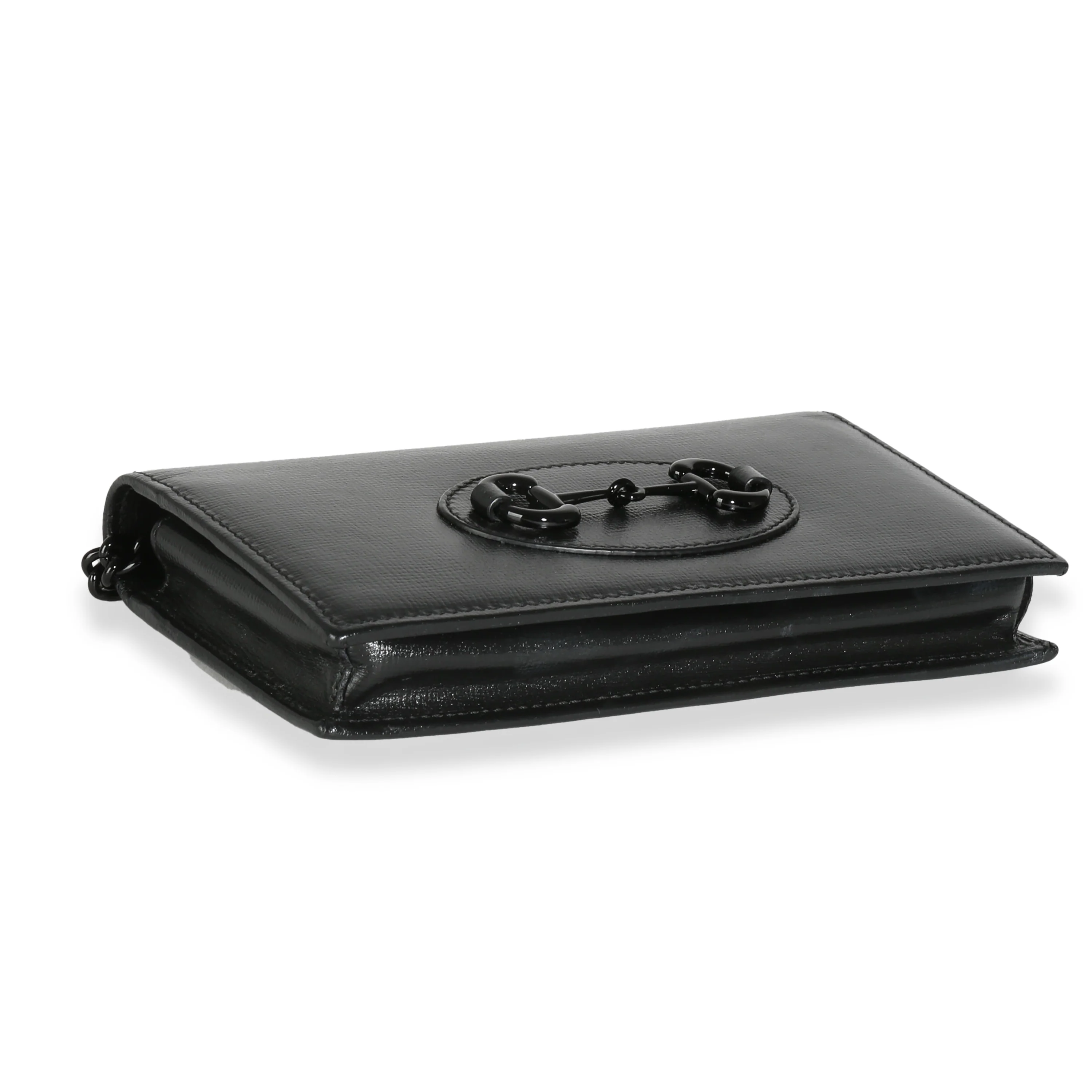 Black Calfskin Horsebit 1955 Chain Wallet - Image 6