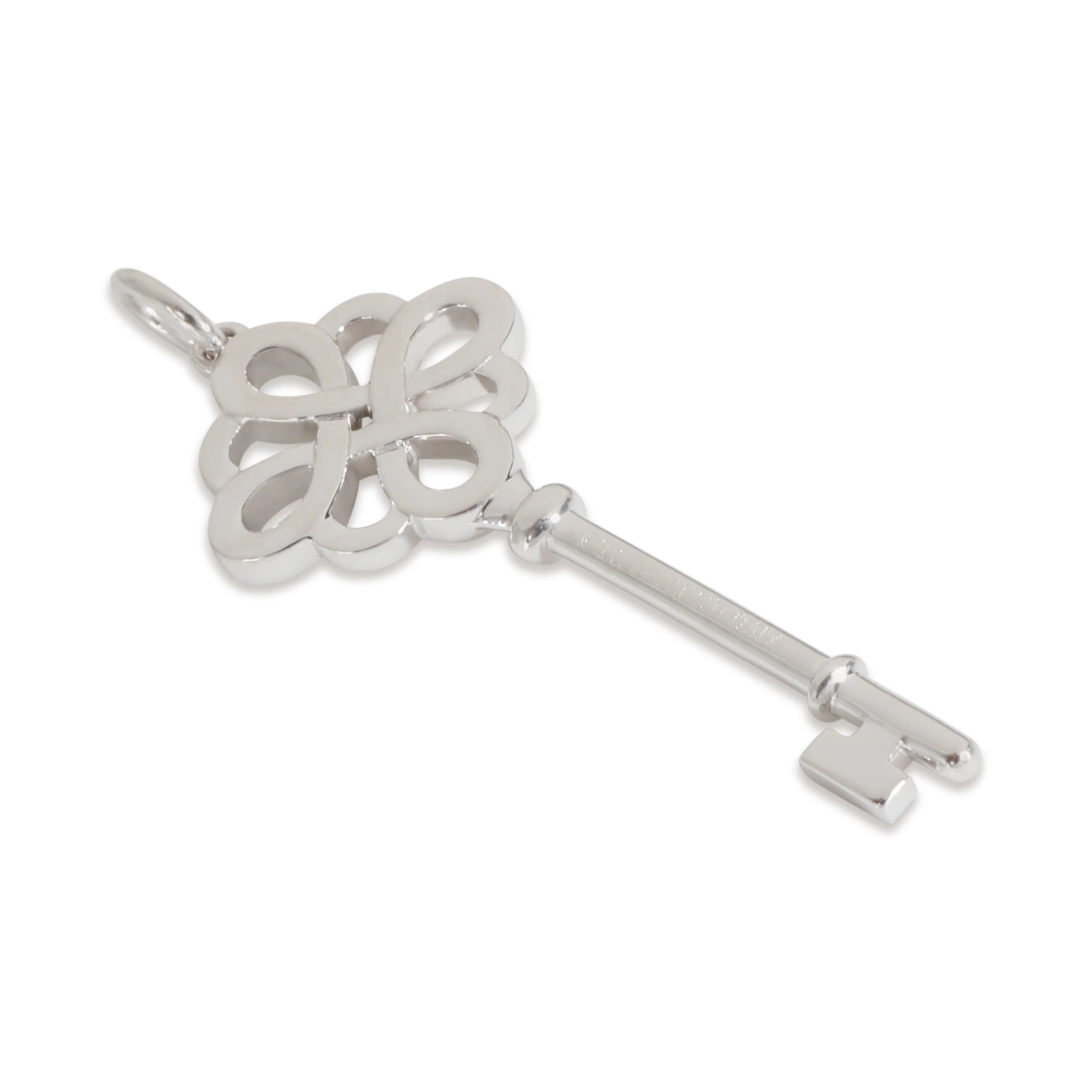Tiffany Keys Knot Key With Diamonds in 18KT White Gold 0.21 CTW - Image 3