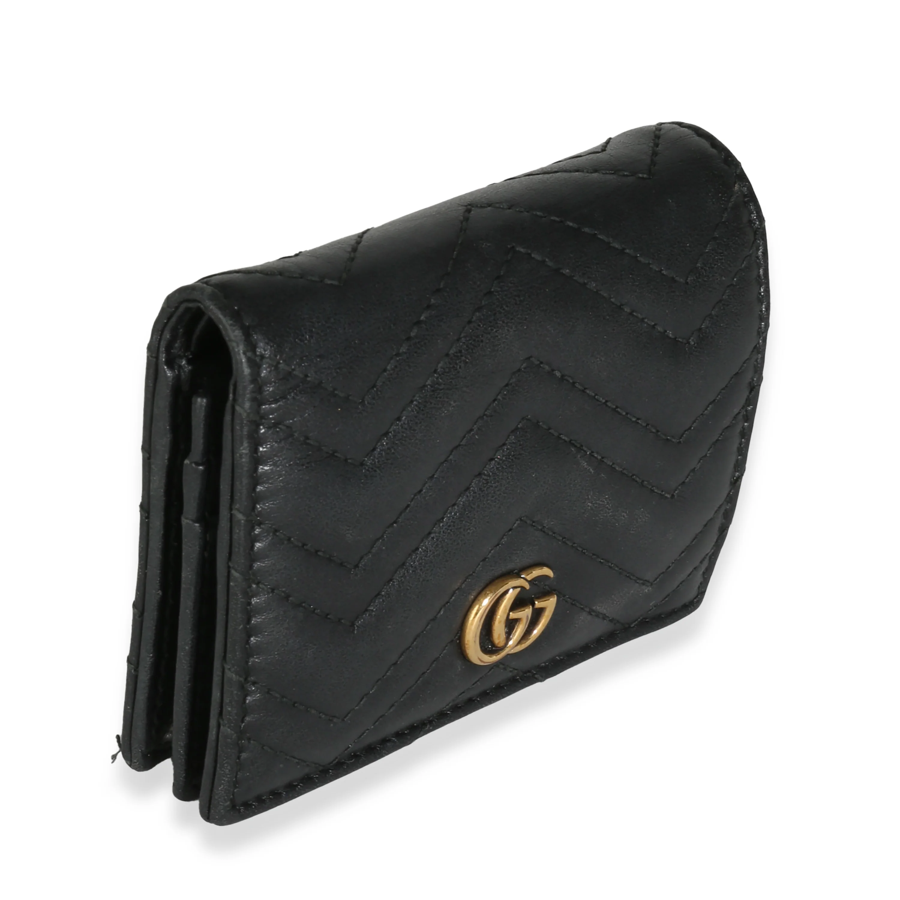 Black Matelasse GG Marmont Card Case Wallet - Image 3