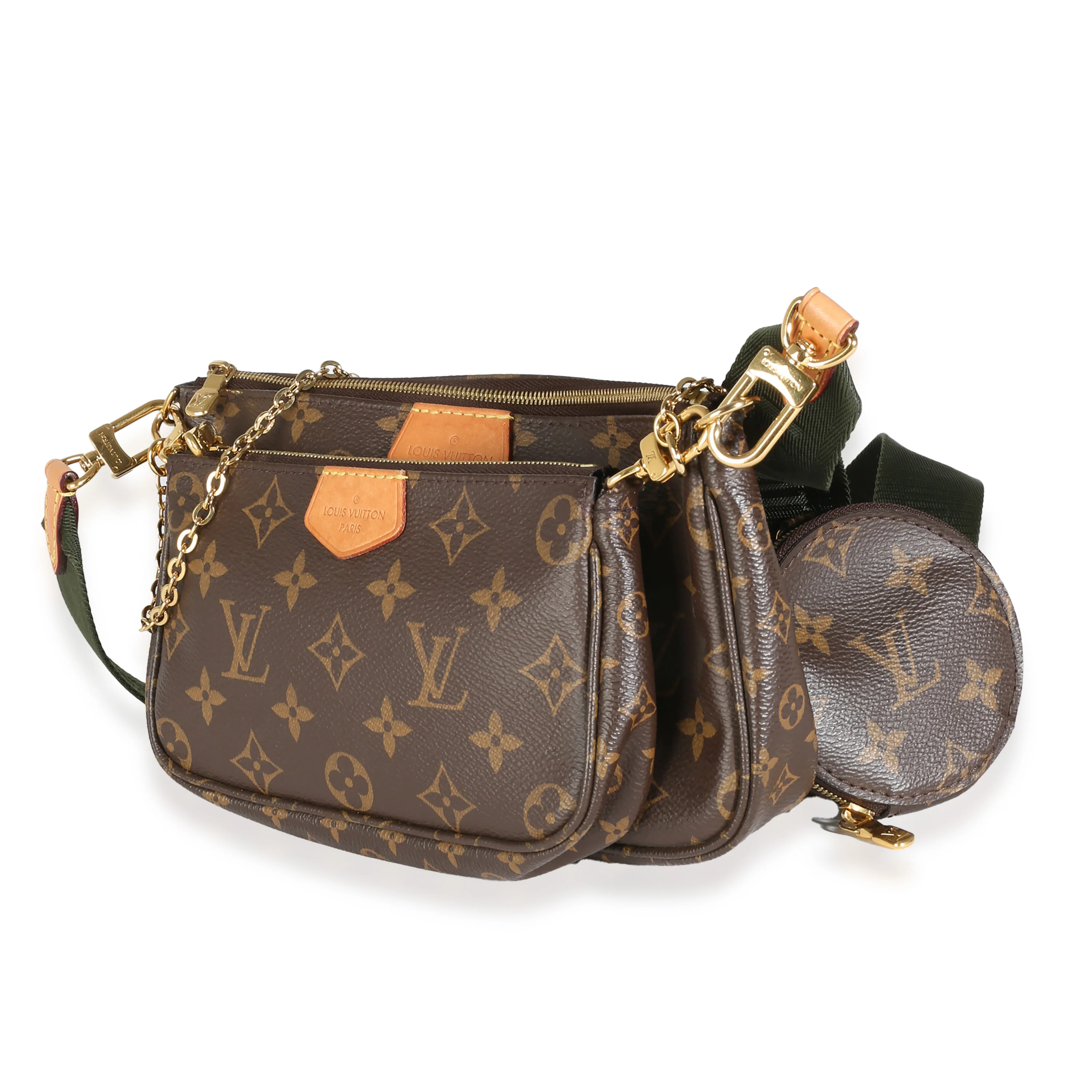 Khaki Monogram Canvas Multi Pochette Accessoires - Image 2