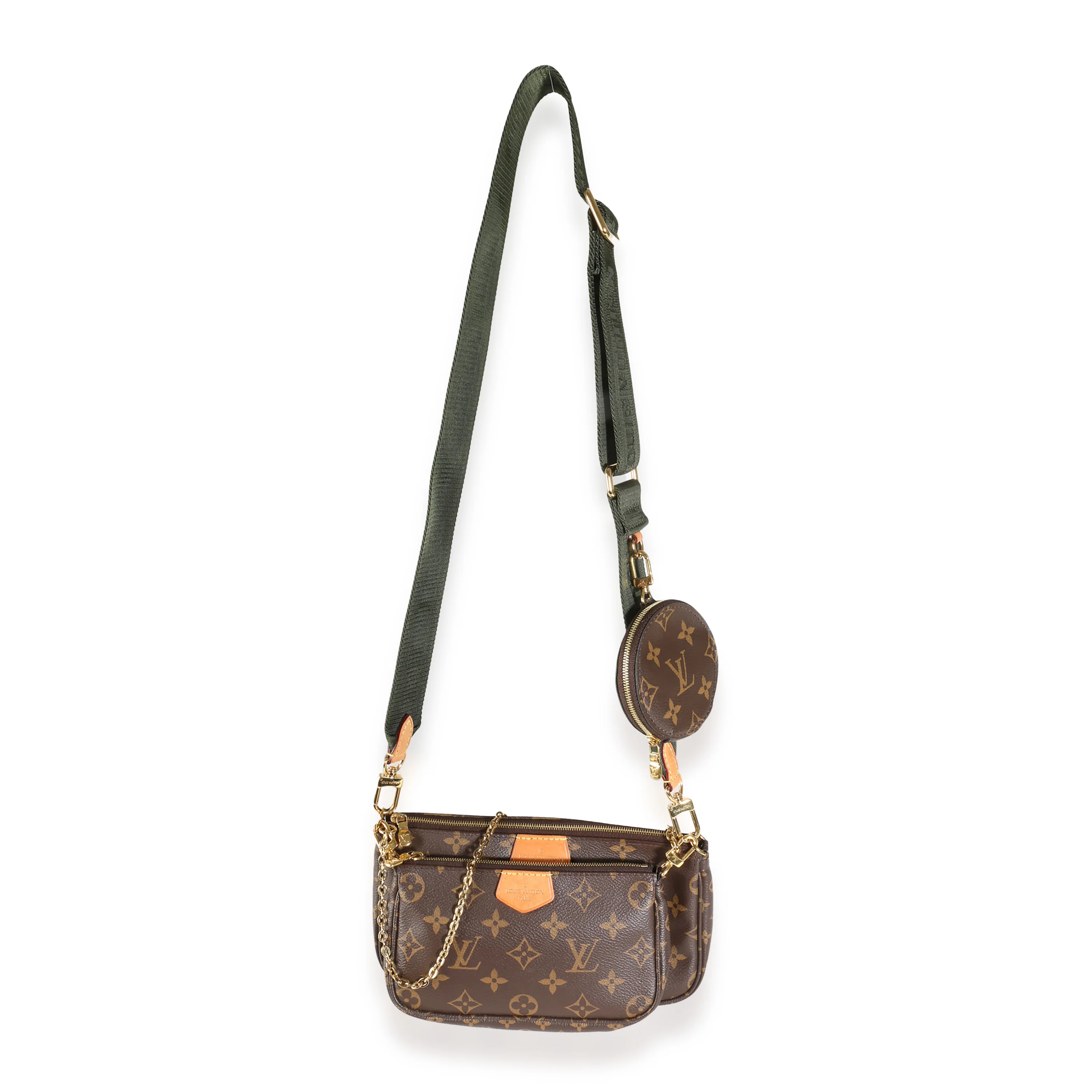 Khaki Monogram Canvas Multi Pochette Accessoires - Image 8