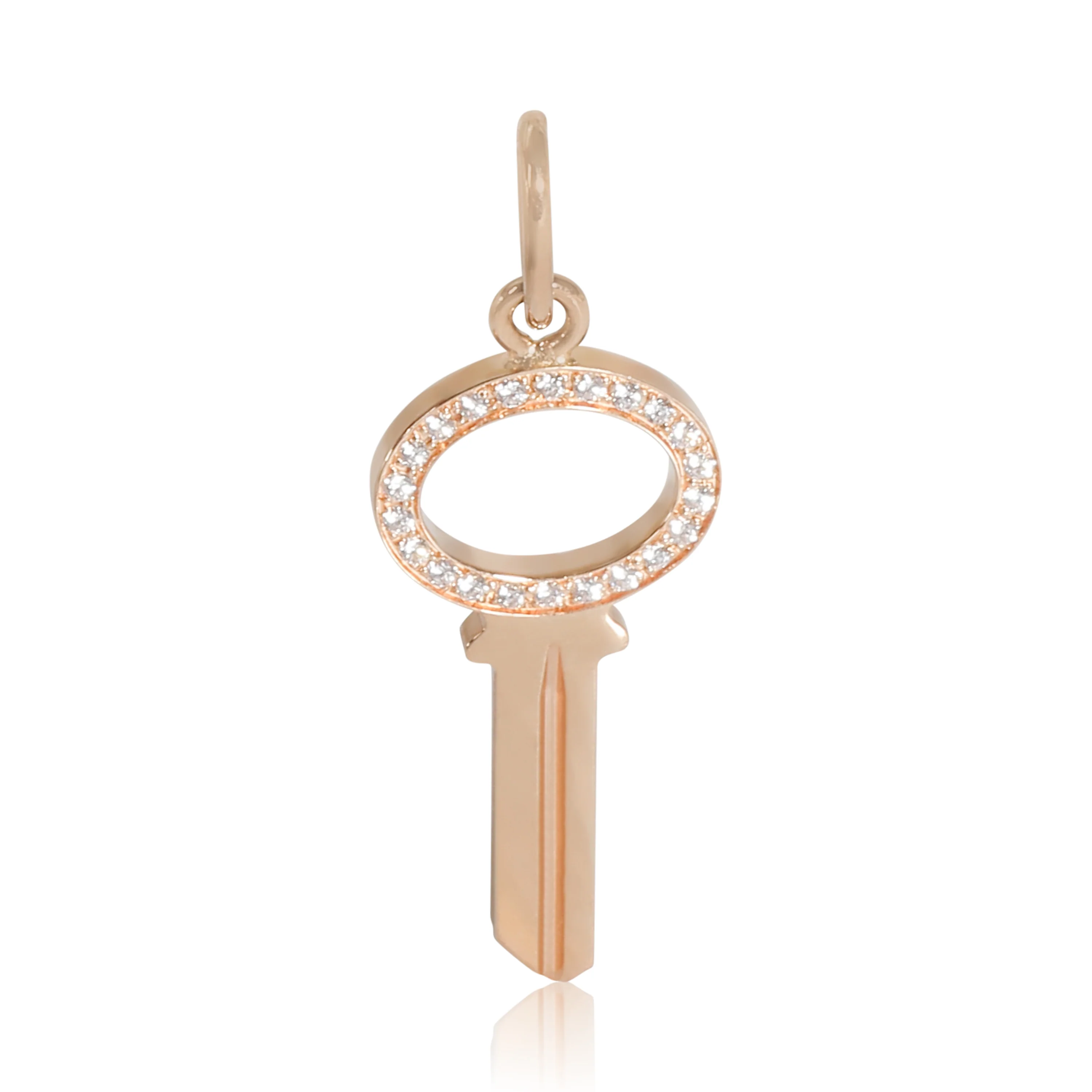 Keys Fashion Pendant in 18k Rose Gold 0.05 CTW
