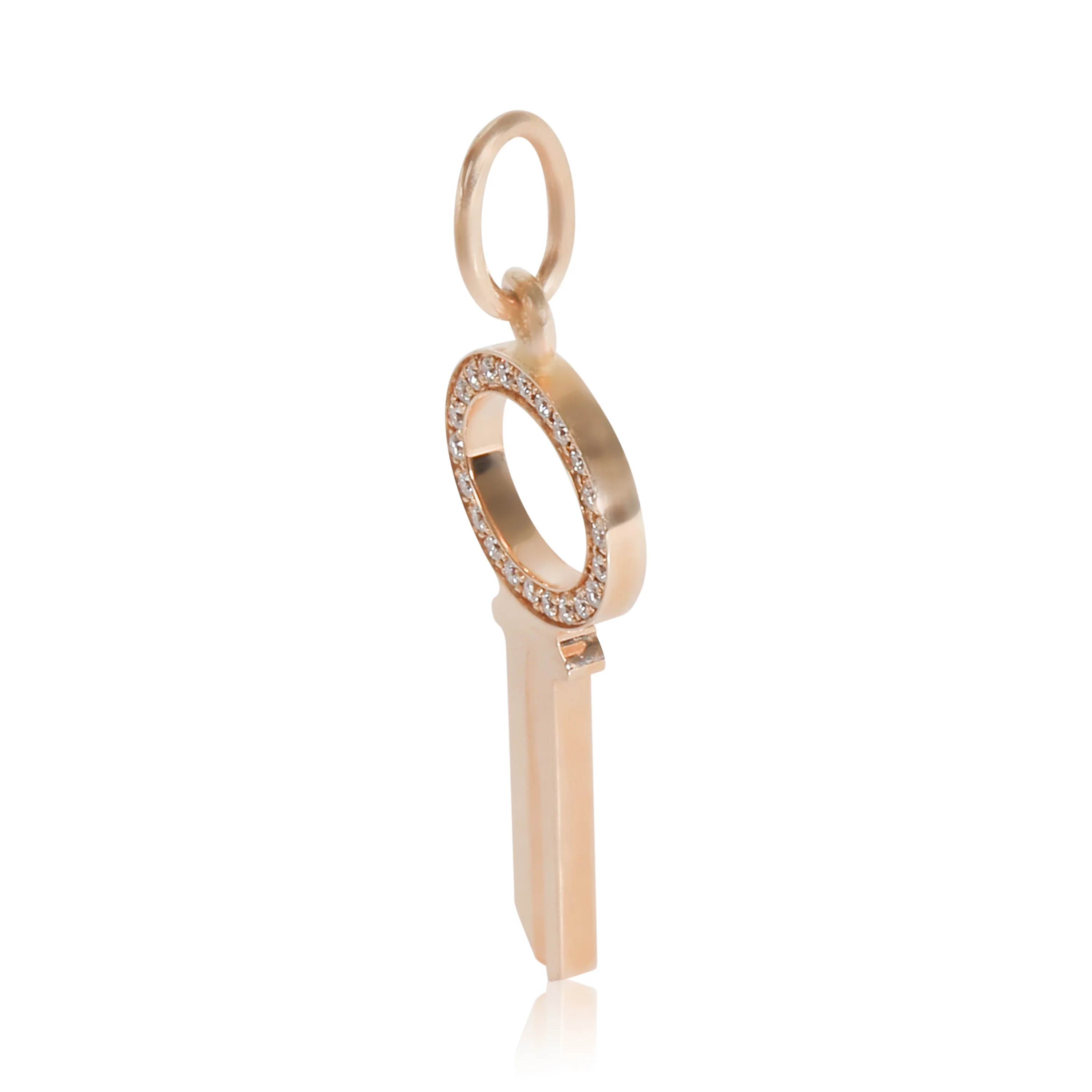 Keys Fashion Pendant in 18k Rose Gold 0.05 CTW - Image 2