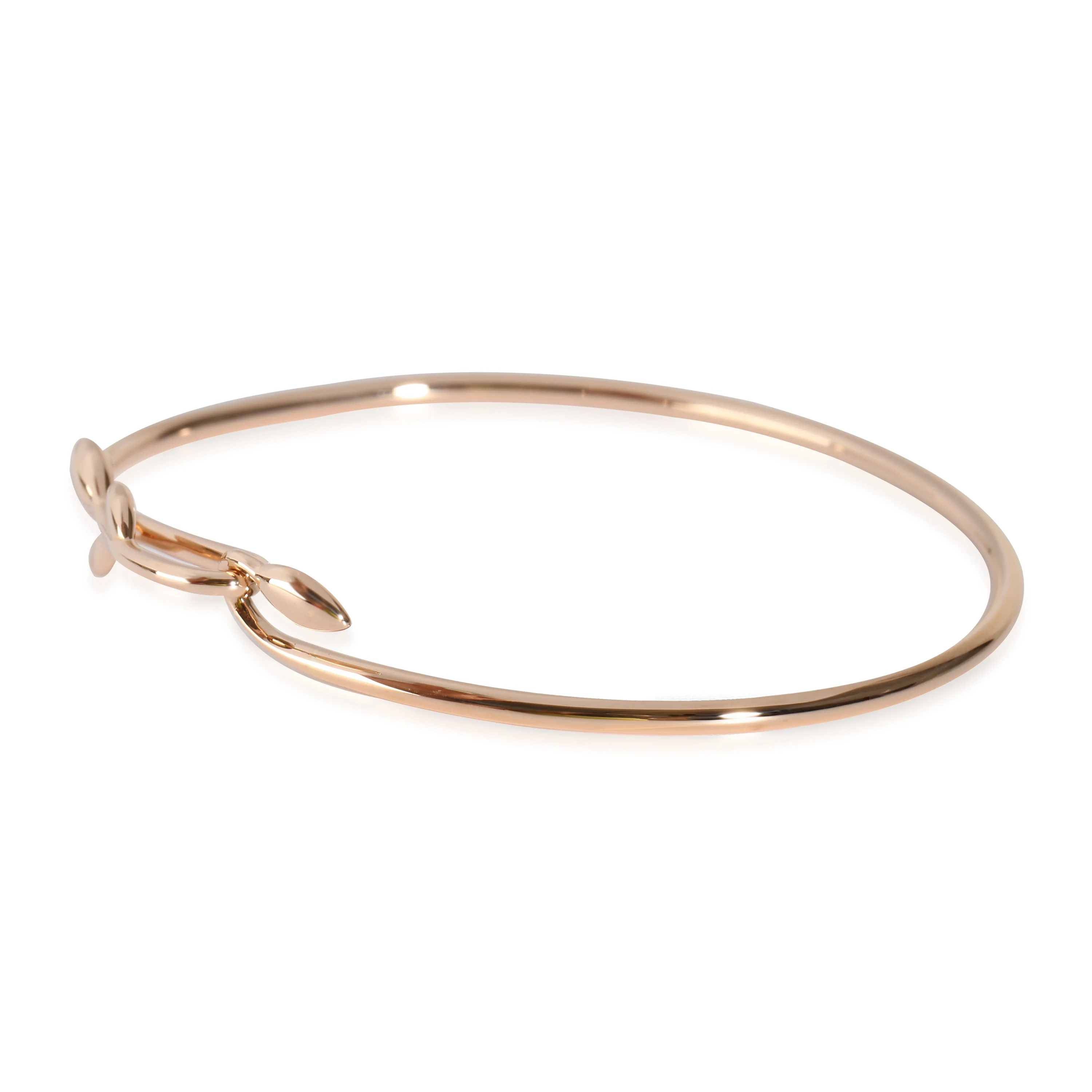 Paloma Picasso Olive Leaf Hook Bangle Bracelet in 18KT Rose Gold - Image 2