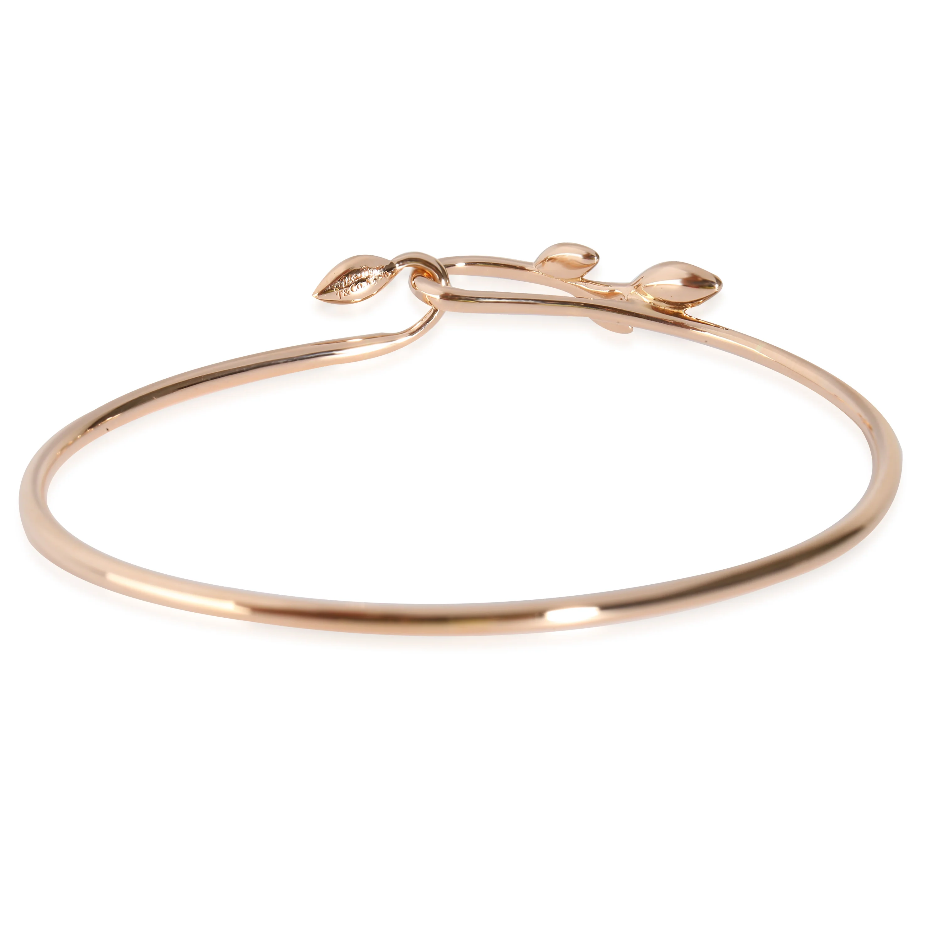 Paloma Picasso Olive Leaf Hook Bangle Bracelet in 18KT Rose Gold - Image 4