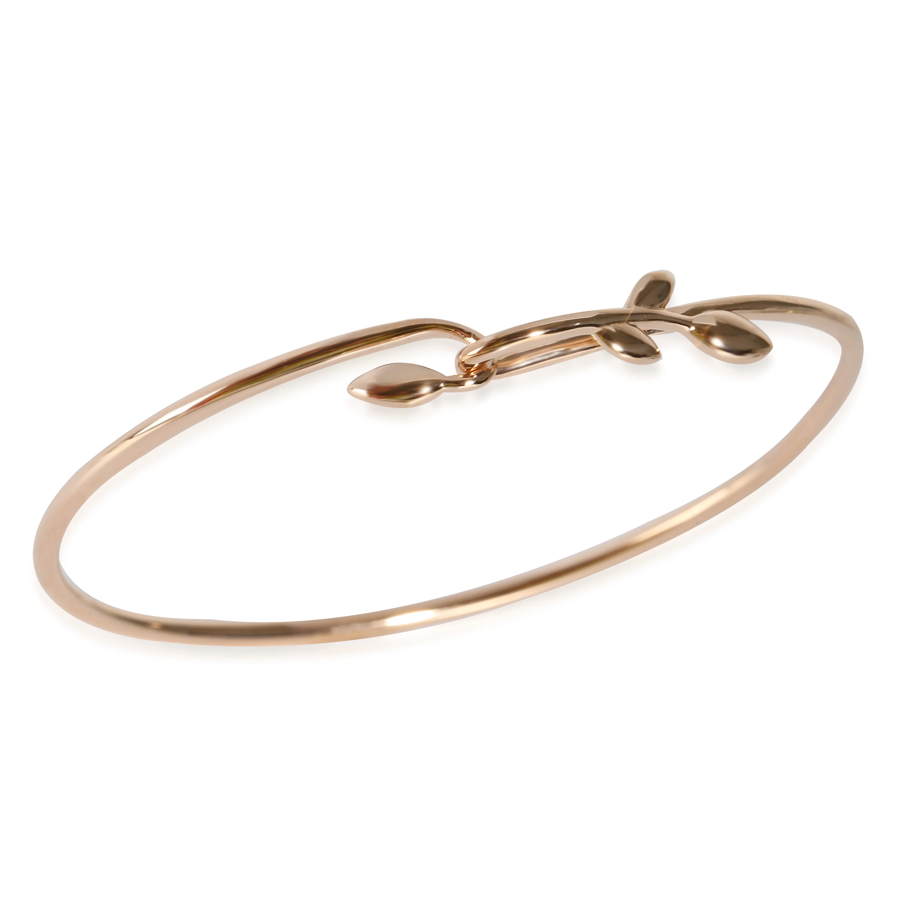 Paloma Picasso Olive Leaf Hook Bangle Bracelet in 18KT Rose Gold - Image 5