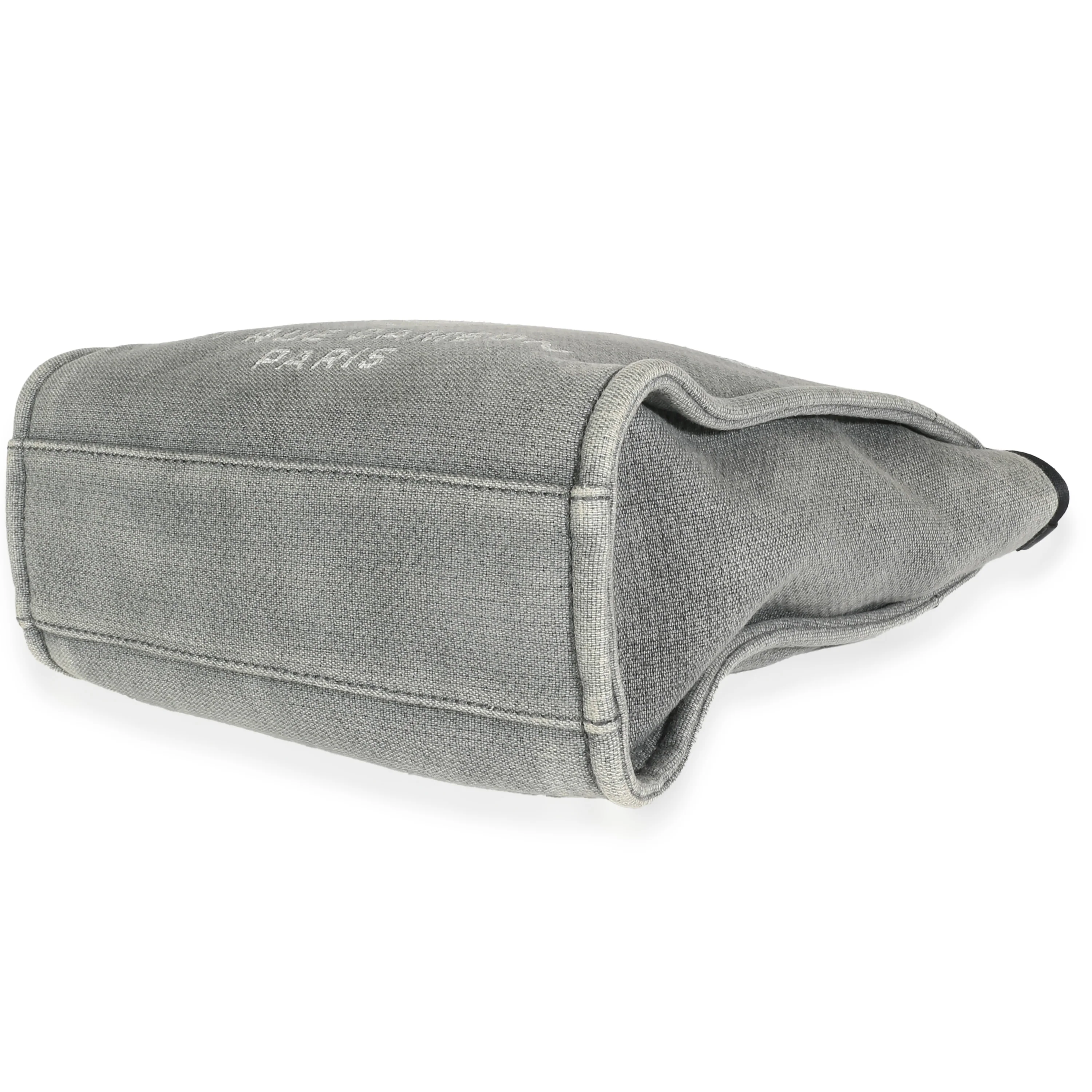 Grey Canvas Small Deauville Tote - Image 7
