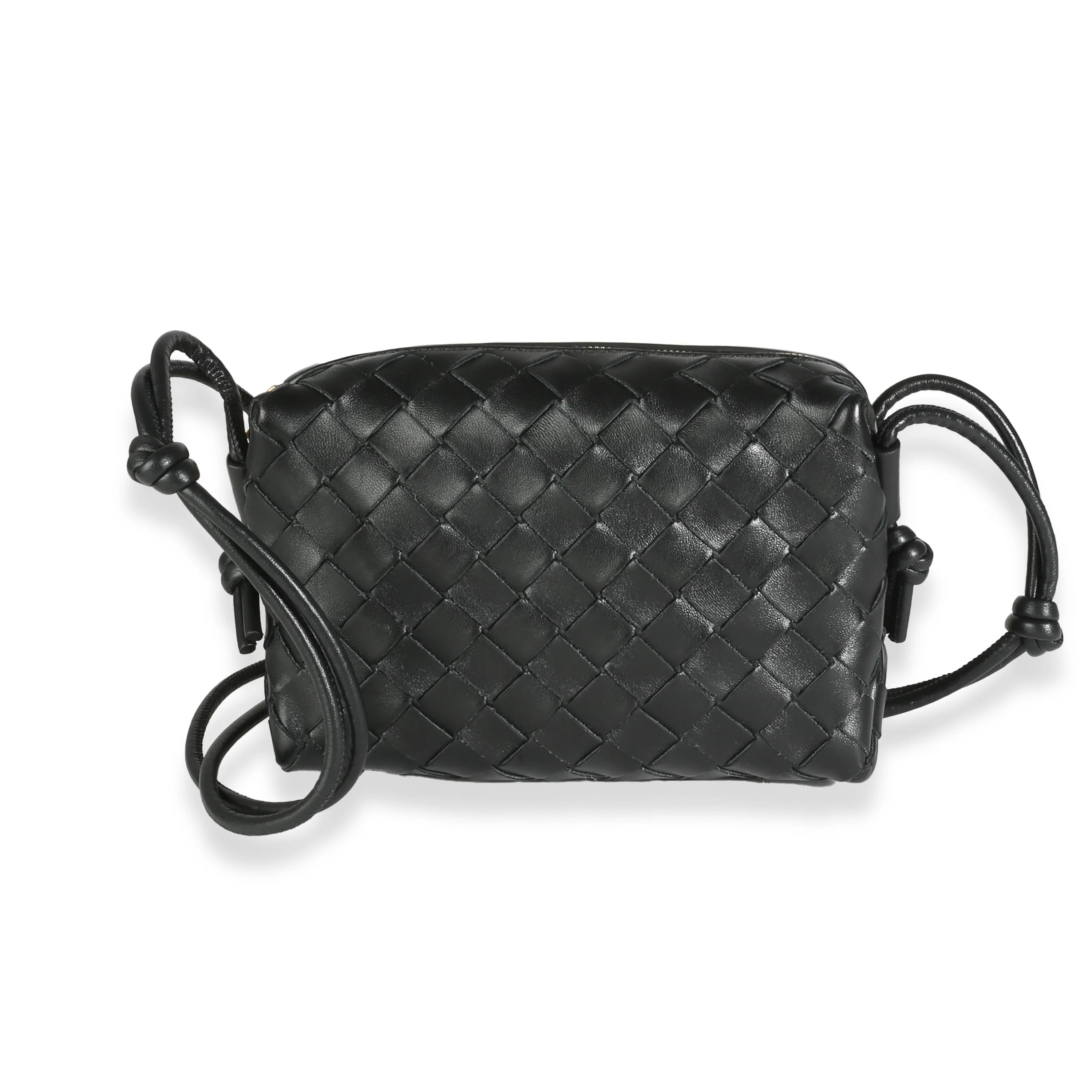 Black Nappa Intrecciato Mini Loop Camera Bag - Image 3