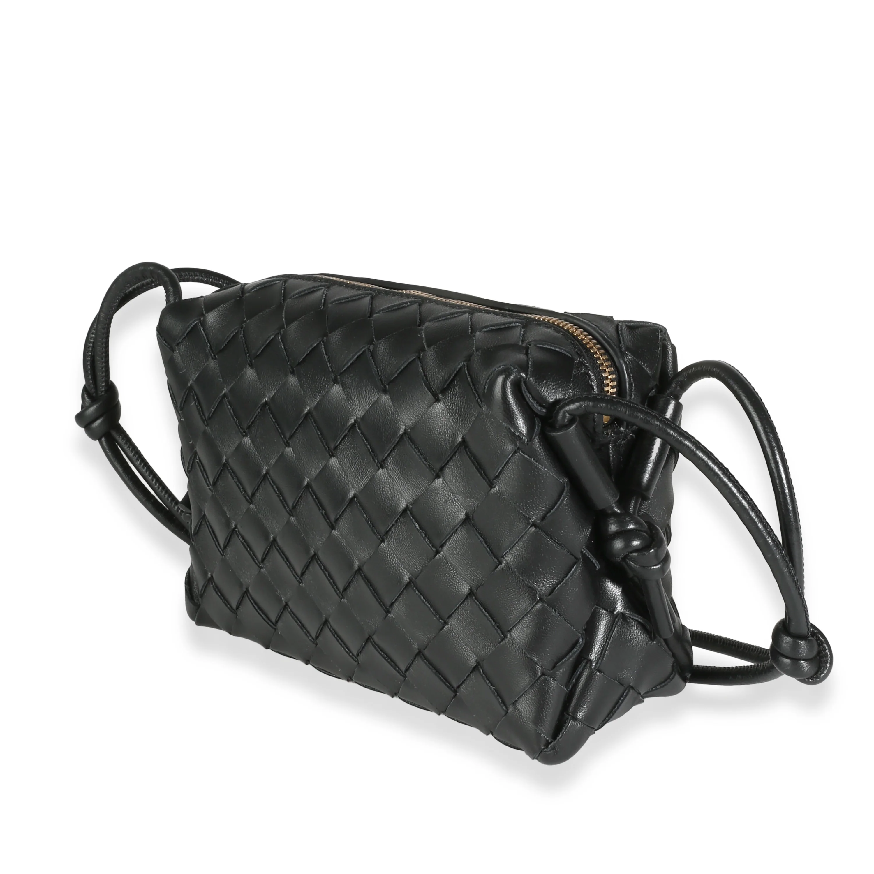 Black Nappa Intrecciato Mini Loop Camera Bag - Image 4