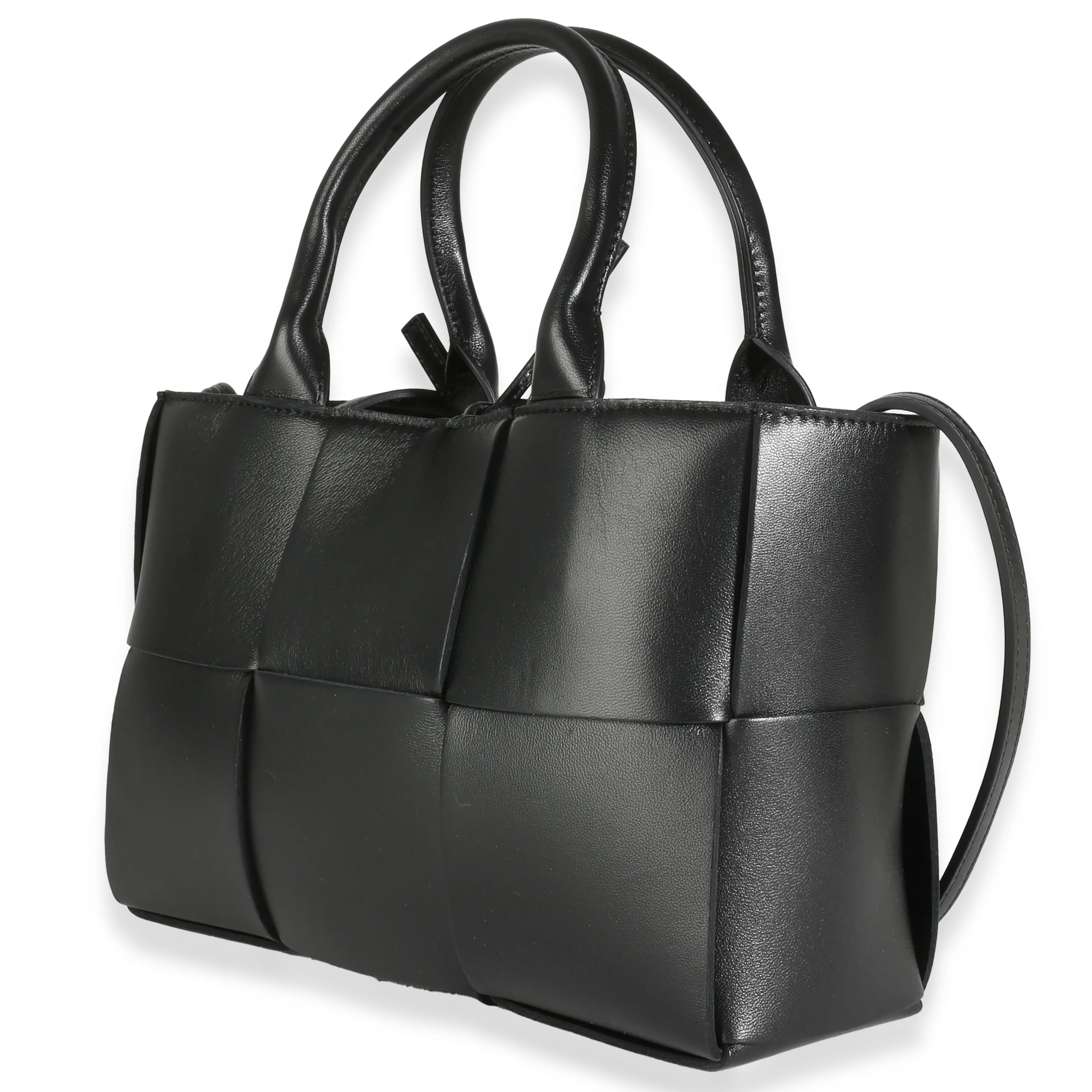 Black Intrecciato Nappa Mini Arco Tote - Image 2