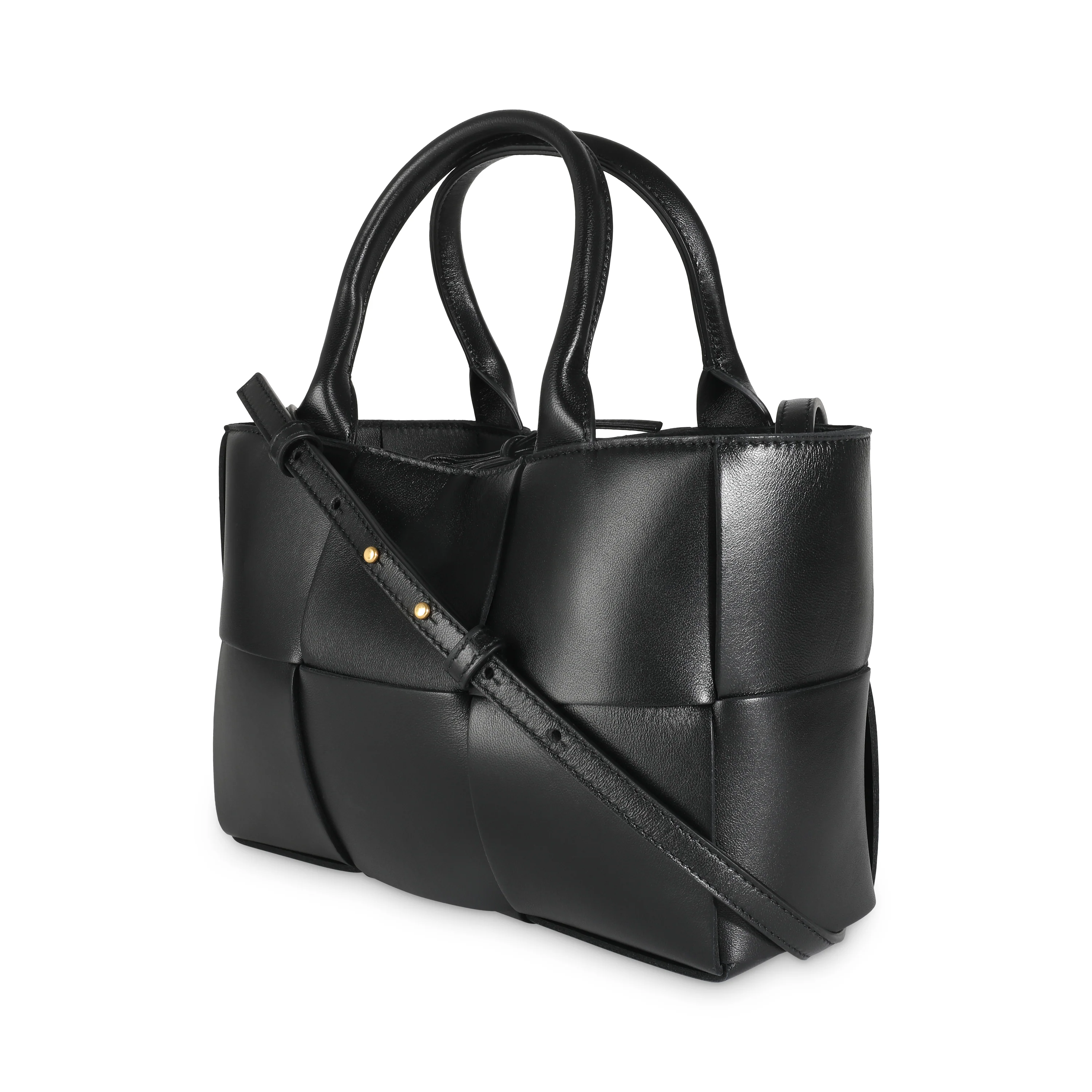 Black Intrecciato Nappa Mini Arco Tote - Image 2
