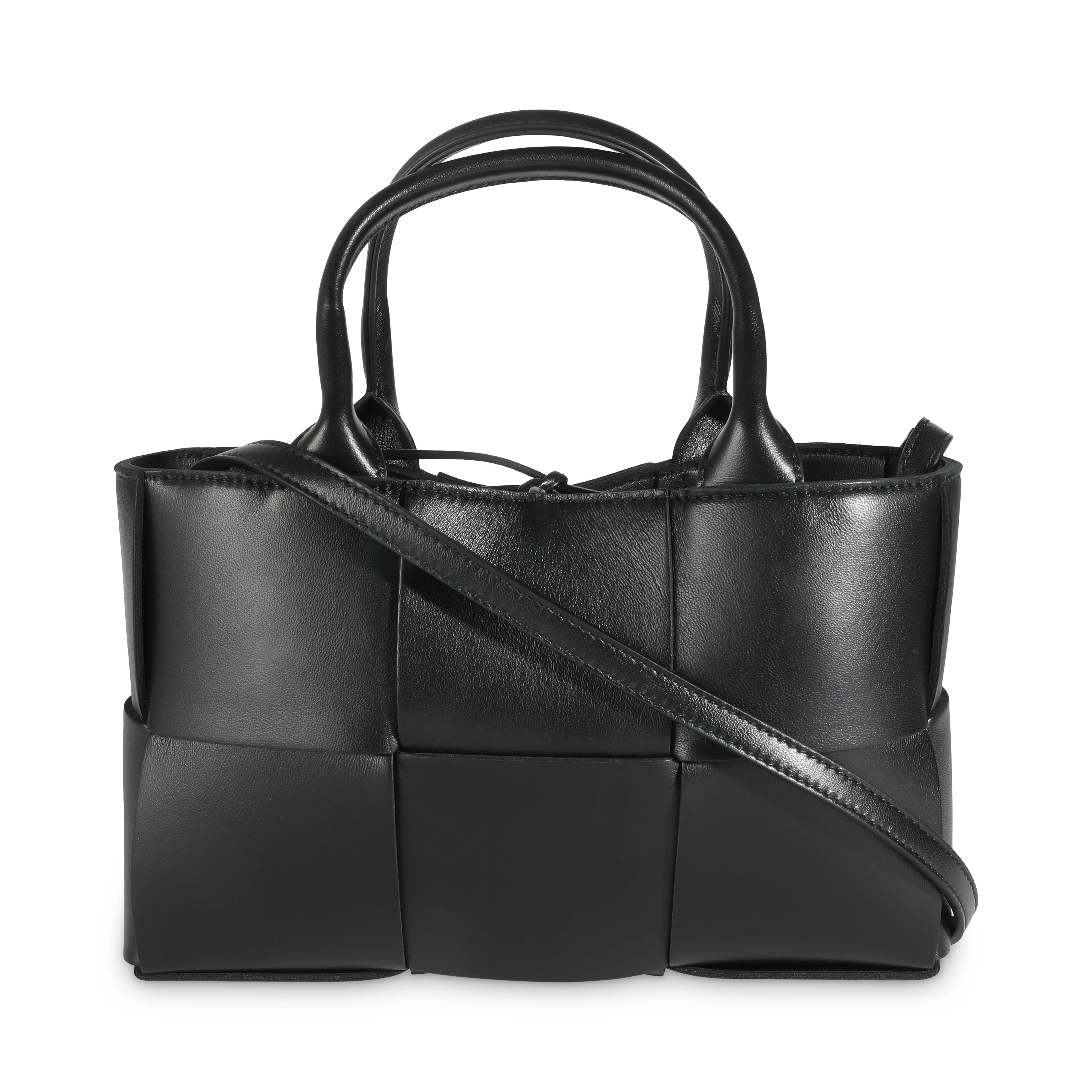 Black Intrecciato Nappa Mini Arco Tote - Image 4