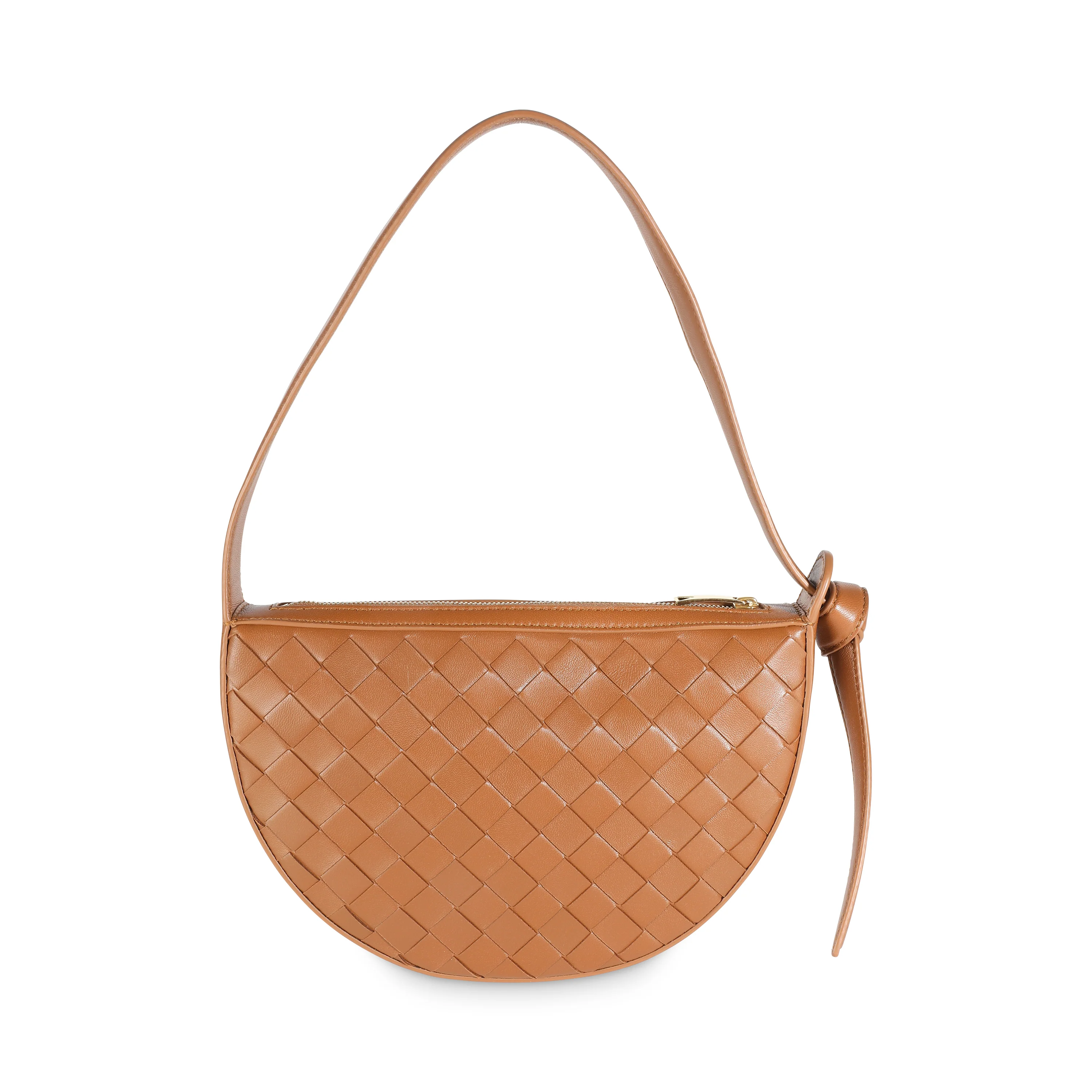 Cognac Intrecciato Nappa Mini Sunrise Bag - Image 4