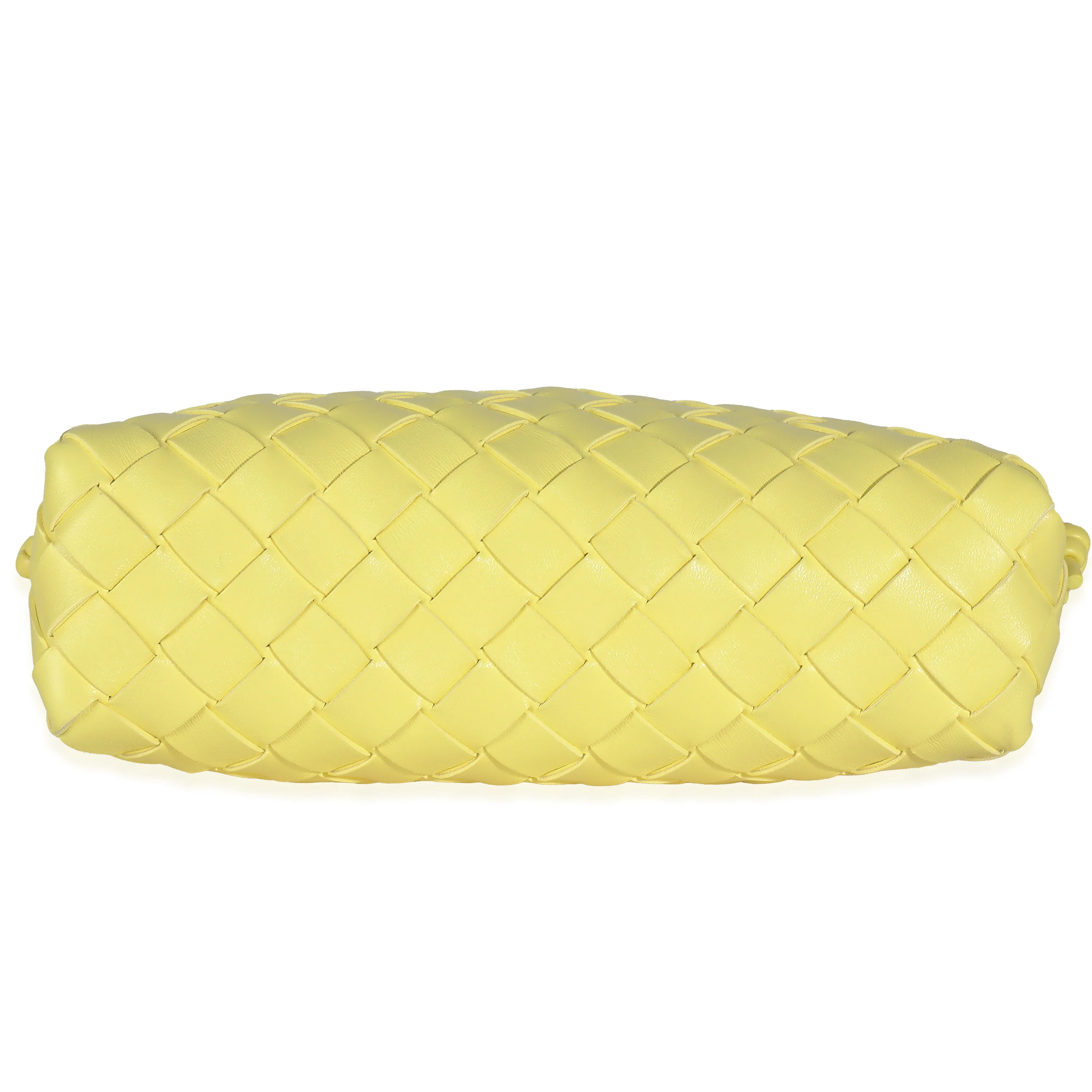 Yellow Nappa Intrecciato East West Loop Camera Bag - Image 4