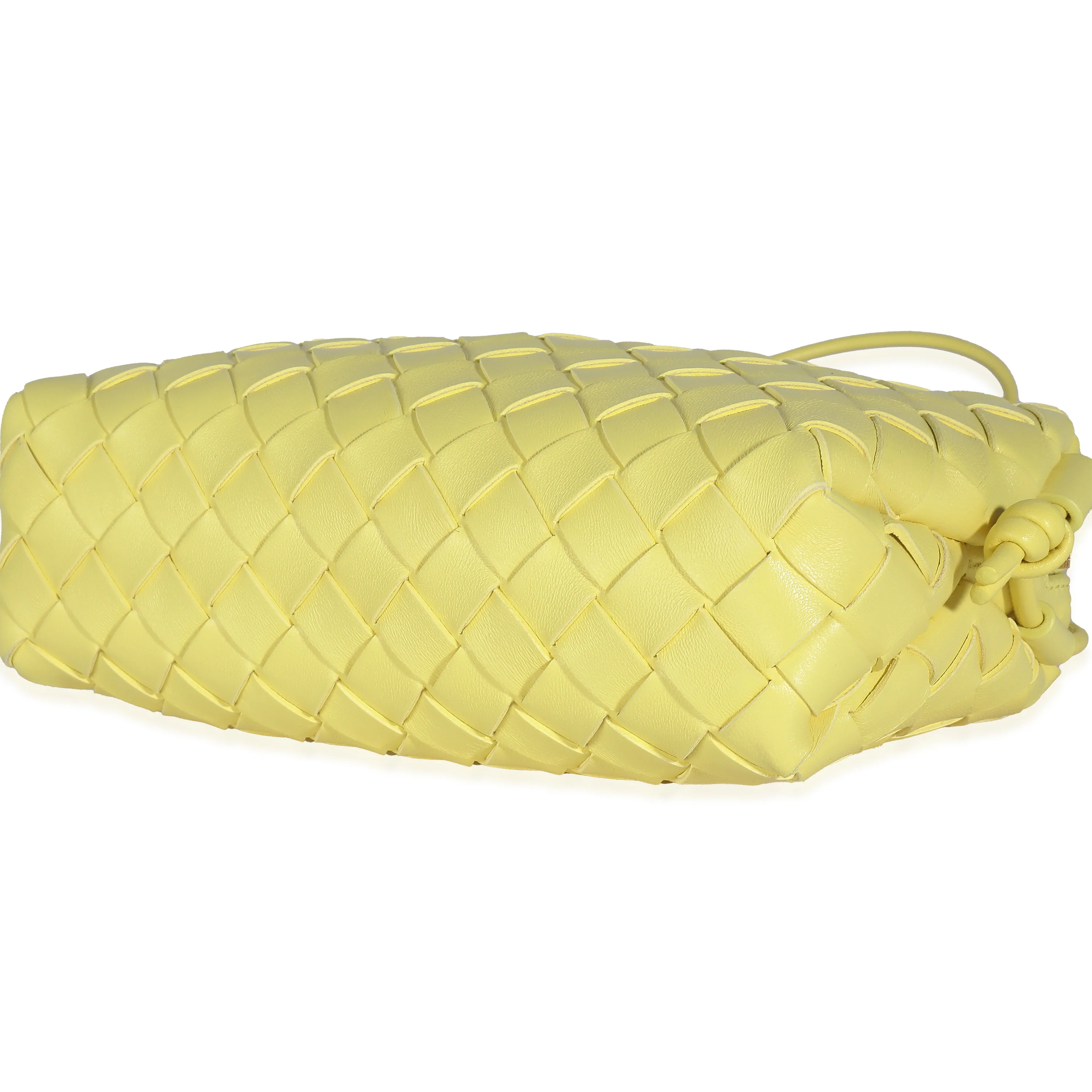 Yellow Nappa Intrecciato East West Loop Camera Bag - Image 5