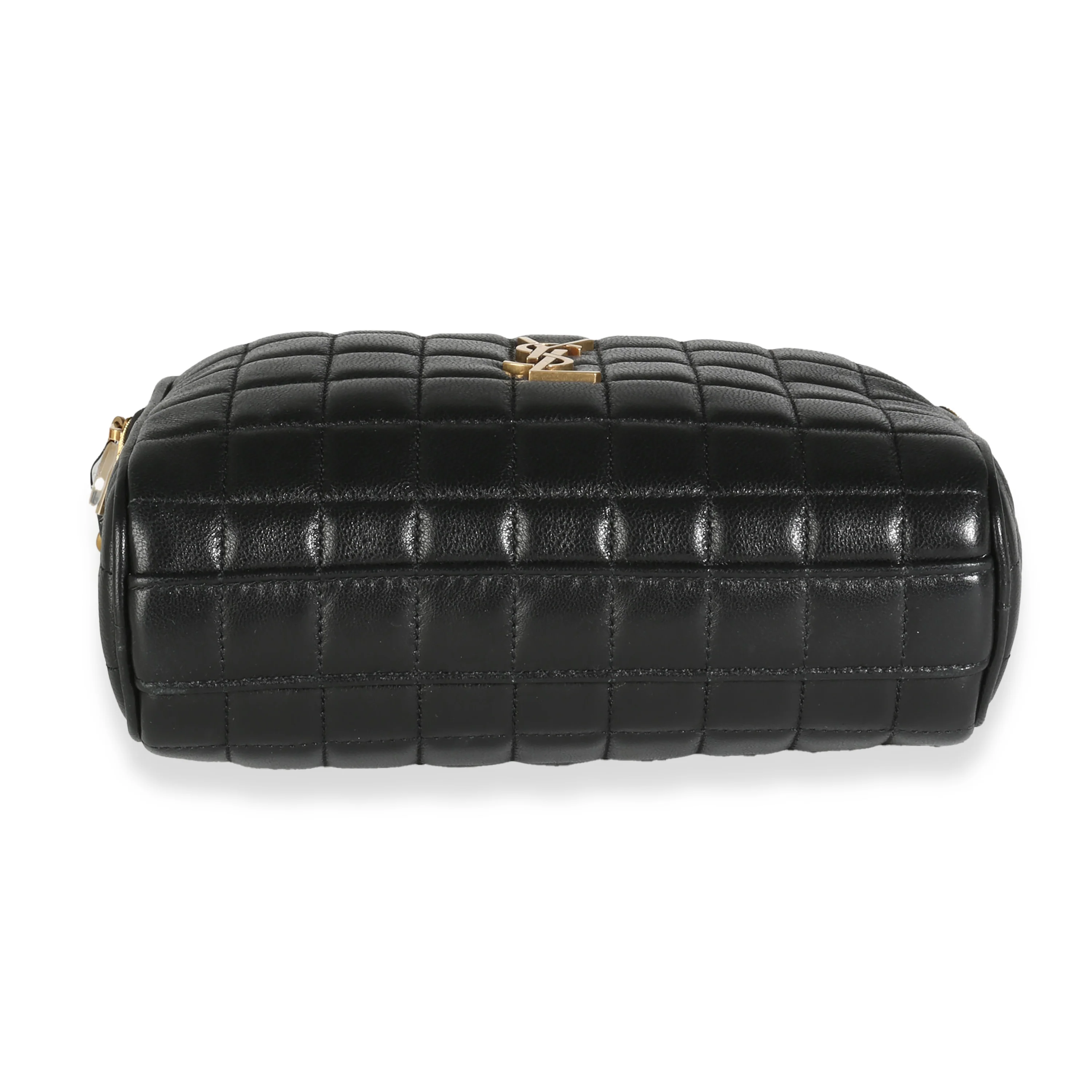 Black Lambskin Carre Quilted Mini Cassandre Camera Bag - Image 4