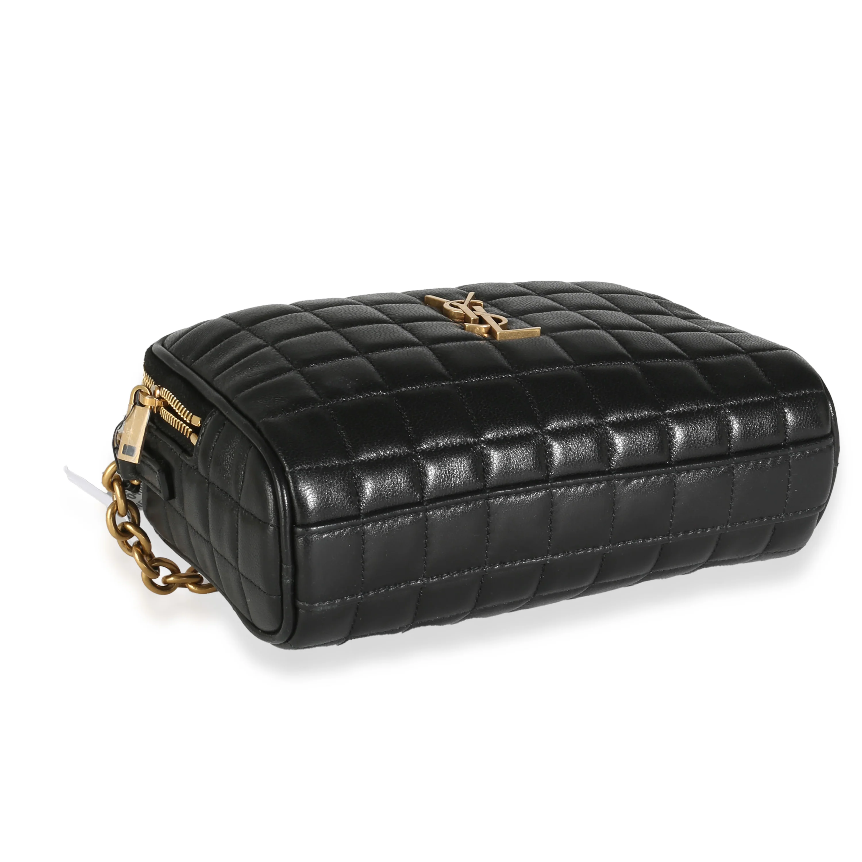 Black Lambskin Carre Quilted Mini Cassandre Camera Bag - Image 5