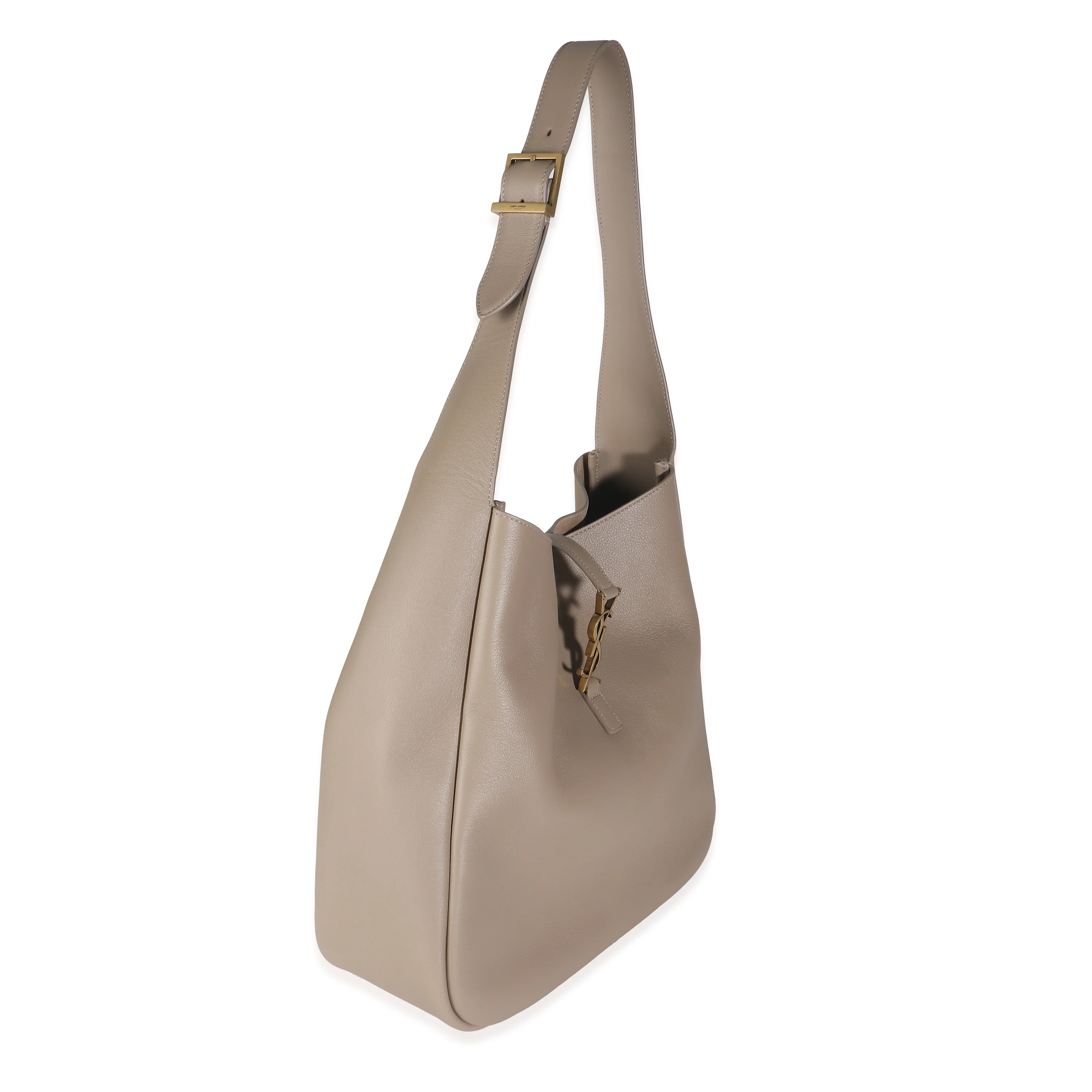 Taupe Supple Grained Leather Large Le 5 à 7 Bag - Image 3