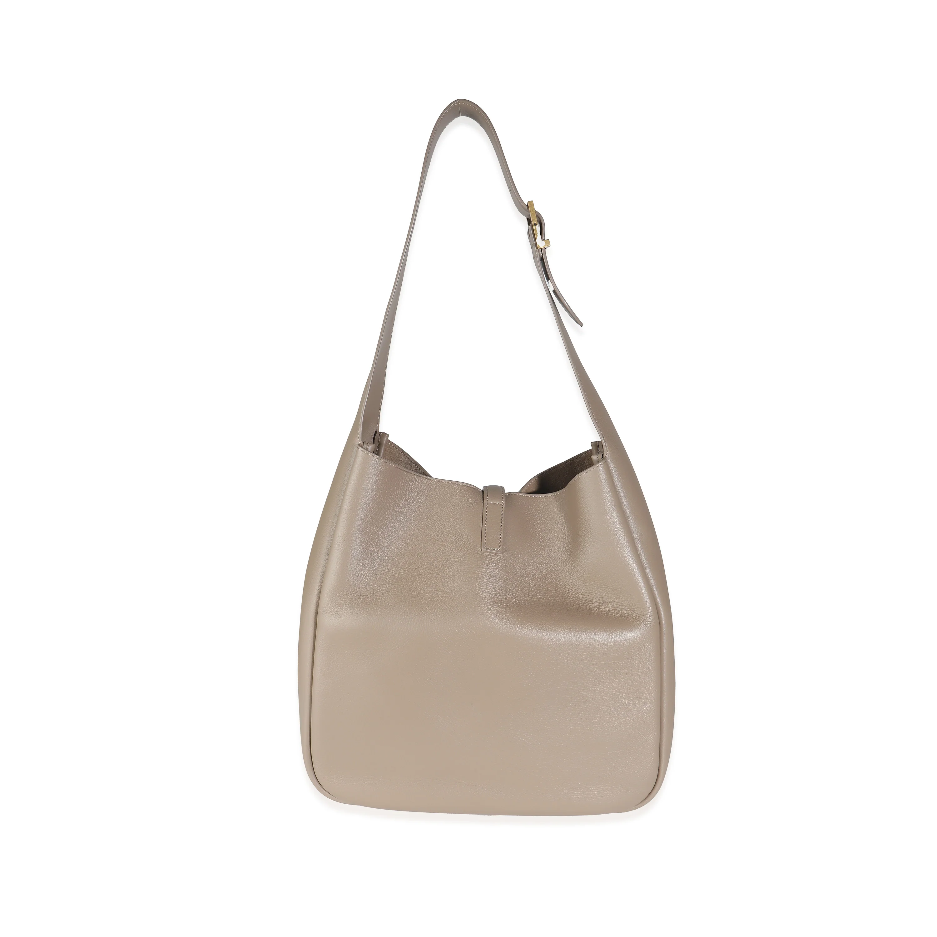Taupe Supple Grained Leather Large Le 5 à 7 Bag - Image 4