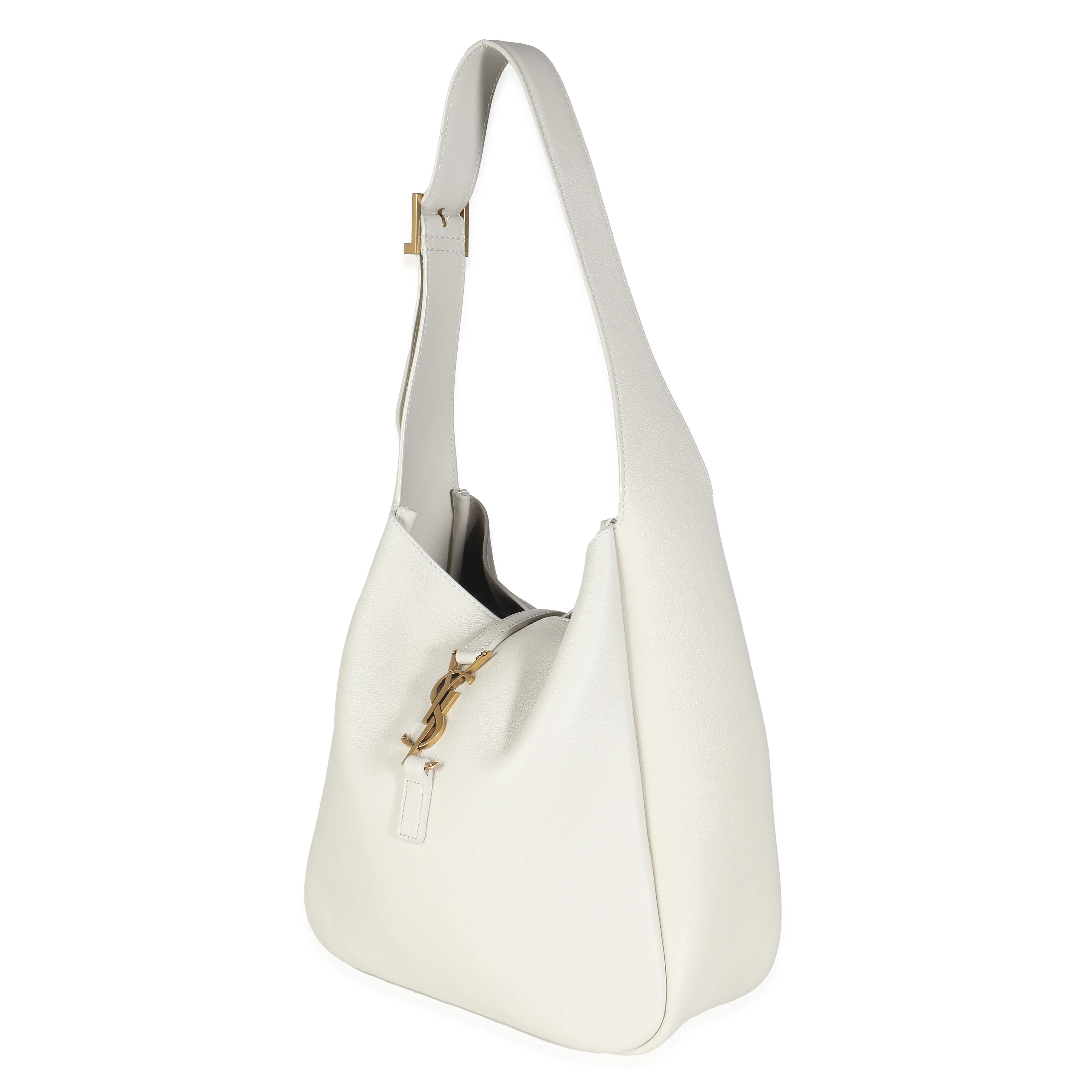 Blanc Vintage Supple Grained Leather Small Le 5 A 7 Tote - Image 2