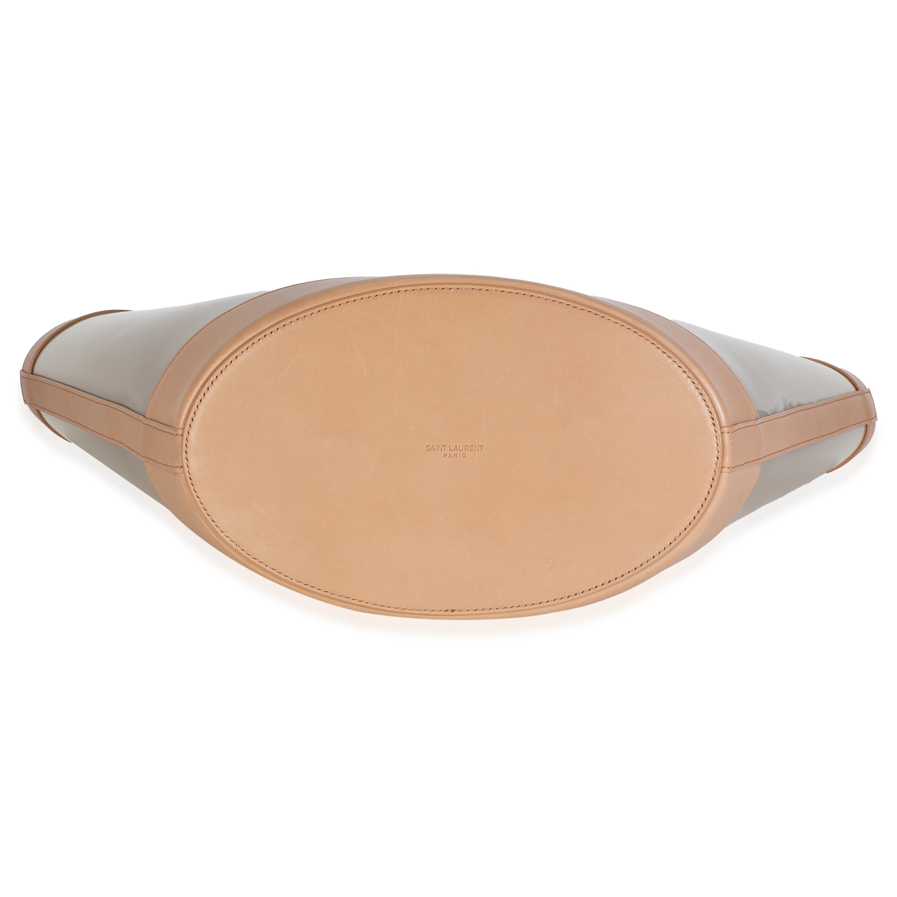 Oatmilk Brown Gold Medium Panier Vinyl Tote - Image 7