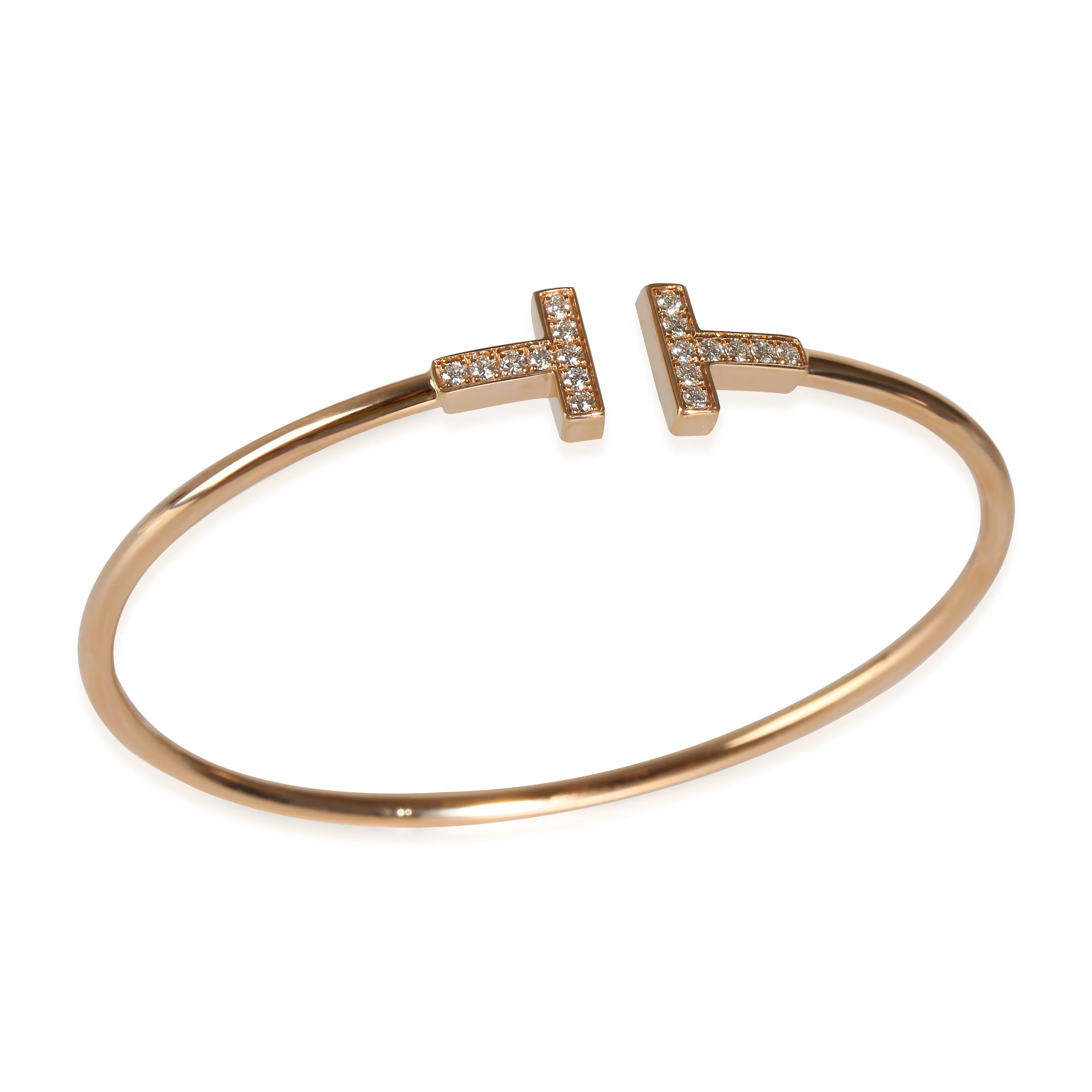 Tiffany T Bracelet in 18k Rose Gold 0.24 CTW - Image 5