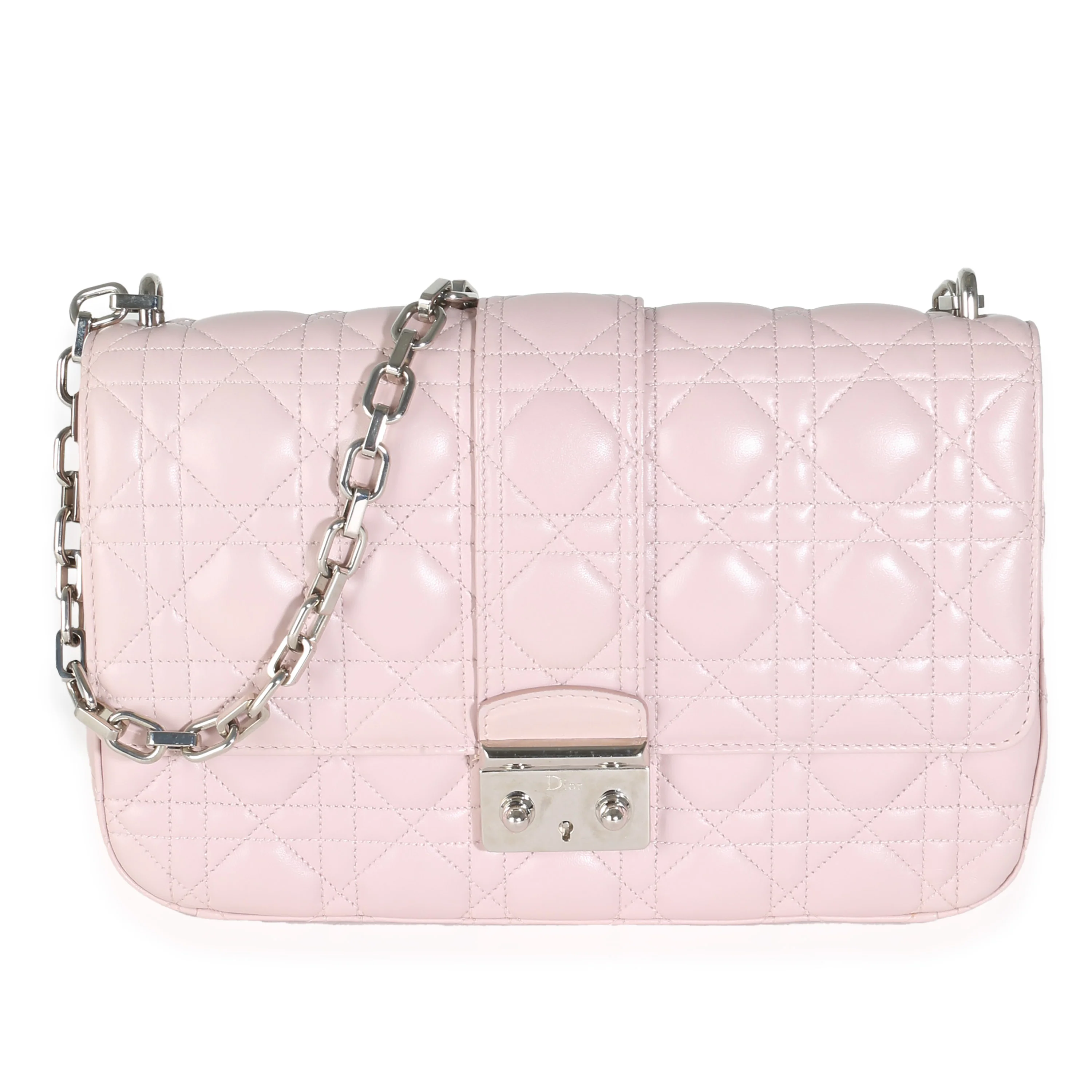 Pink Lambskin Cannage Medium Miss Dior Flap Bag