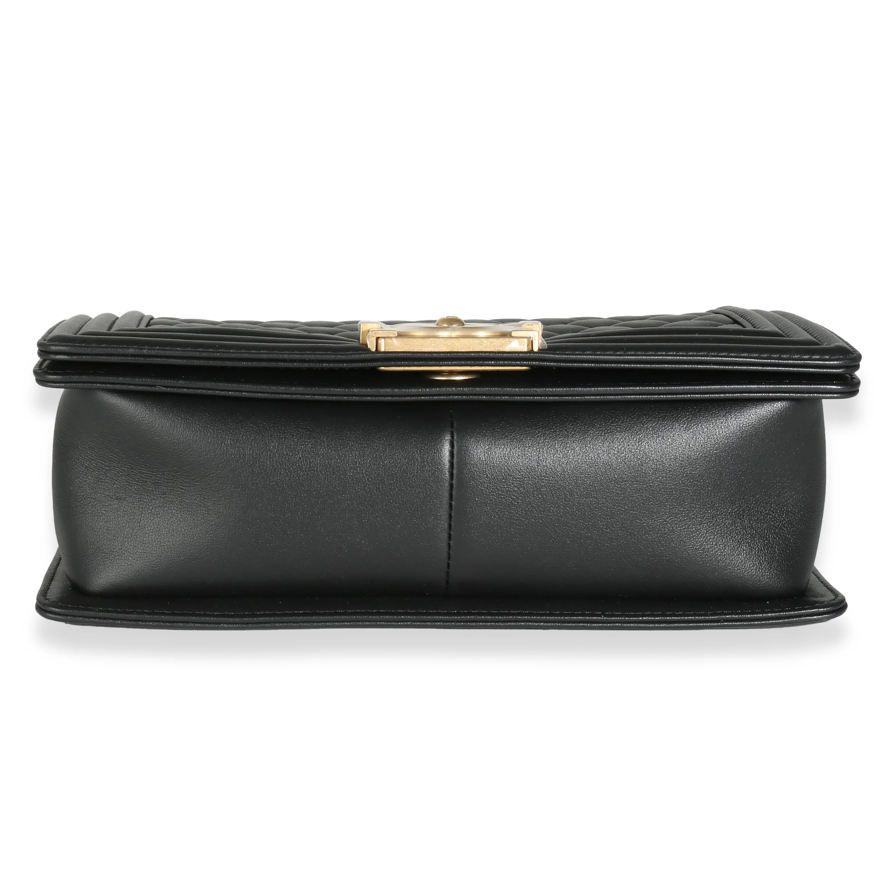 Black Quilted Lambskin Medium Boy Bag - Image 4