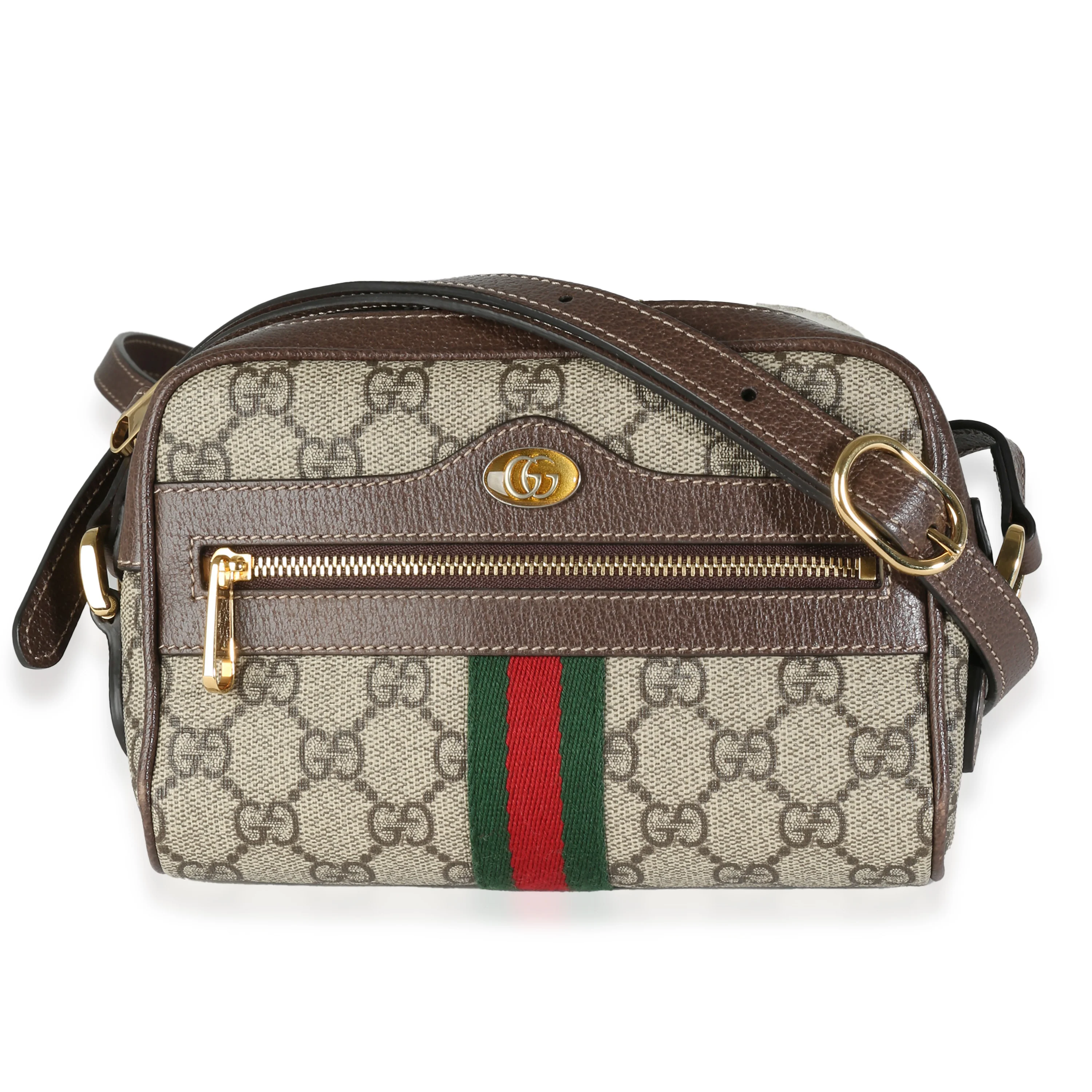 Beige Ebony GG Supreme Canvas Ophidia Camera Bag