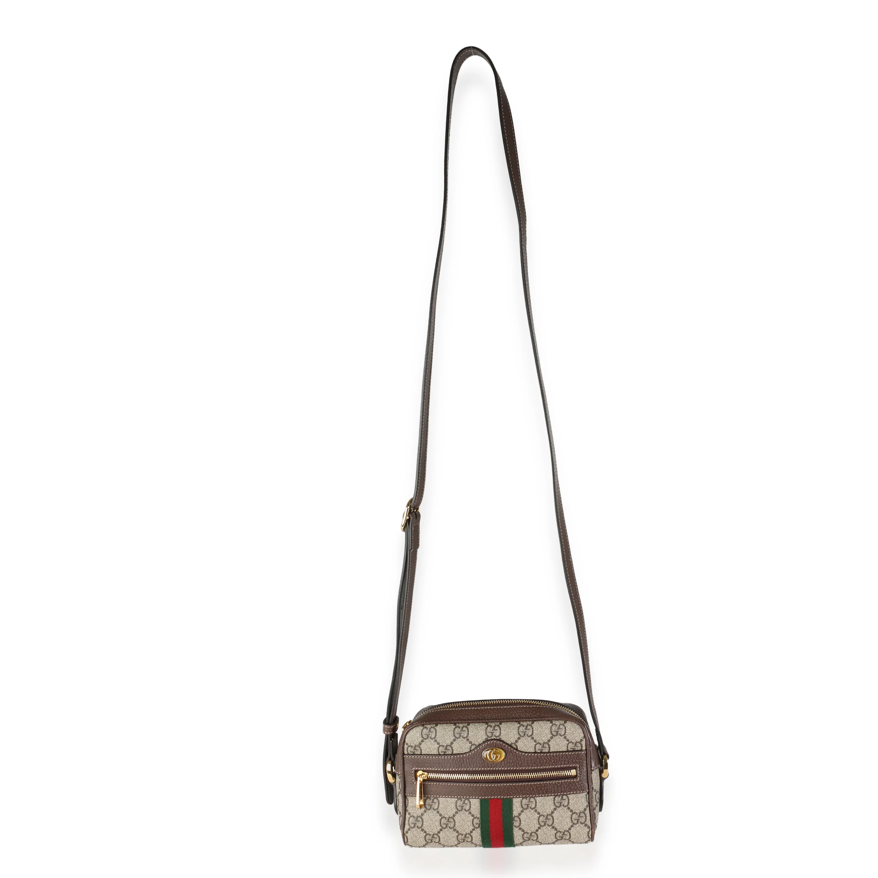 Beige Ebony GG Supreme Canvas Ophidia Camera Bag - Image 8