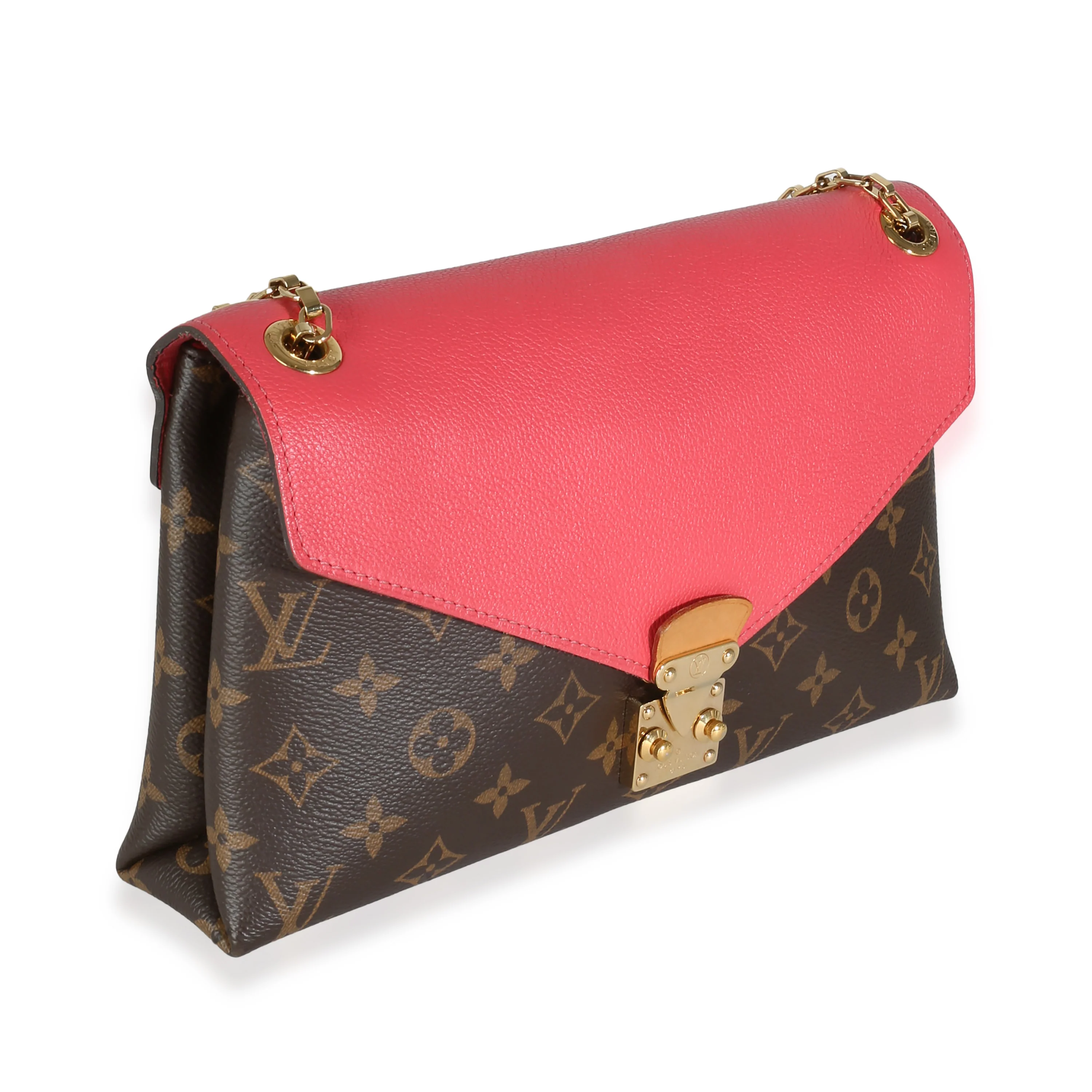 Rose Litchi Monogram Canvas Pallas Chain Bag - Image 3