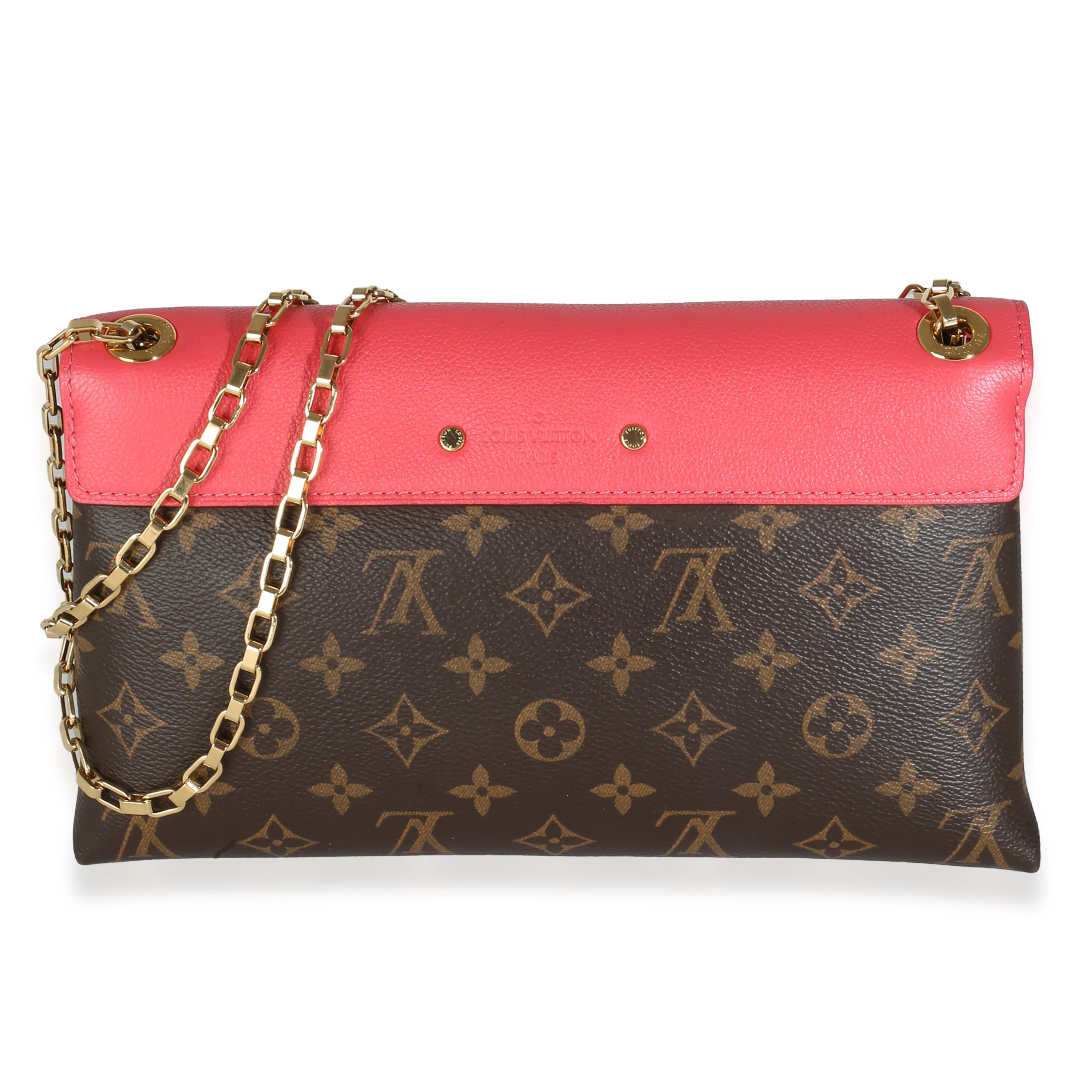 Rose Litchi Monogram Canvas Pallas Chain Bag - Image 4