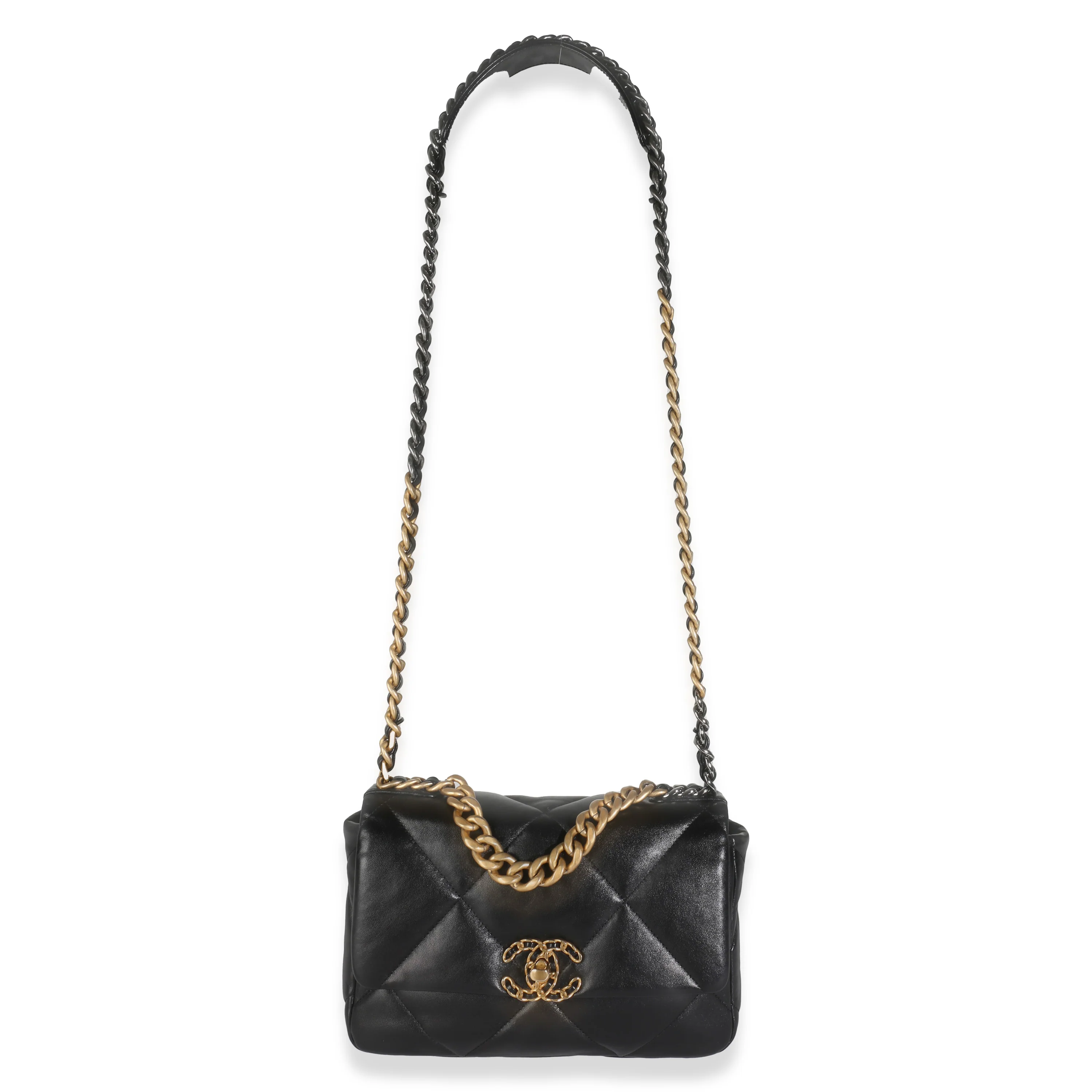 Black Quilted Lambskin Medium Chanel 19 Flap Bag - Image 8