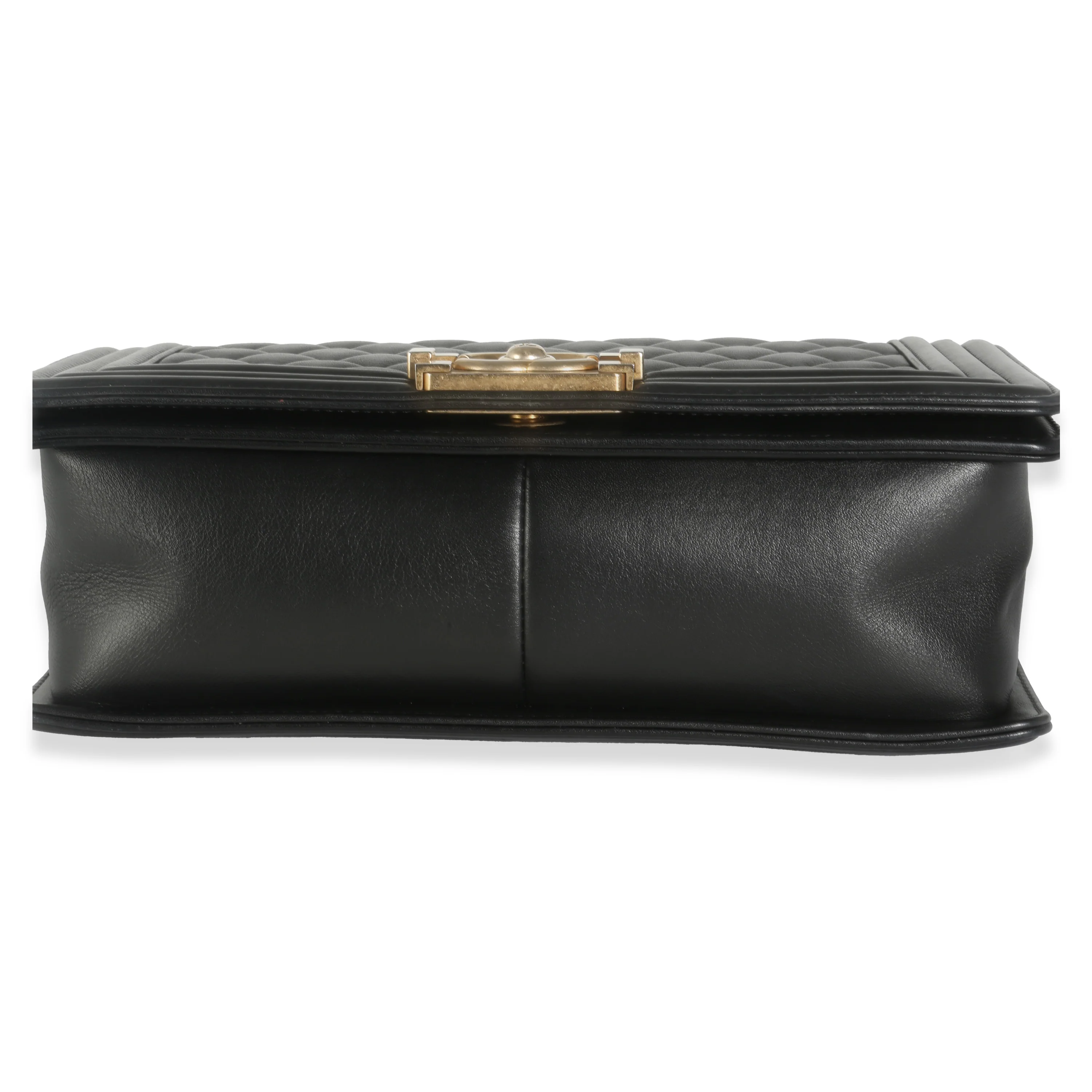 Black Quilted Lambskin Medium Boy Bag - Image 5