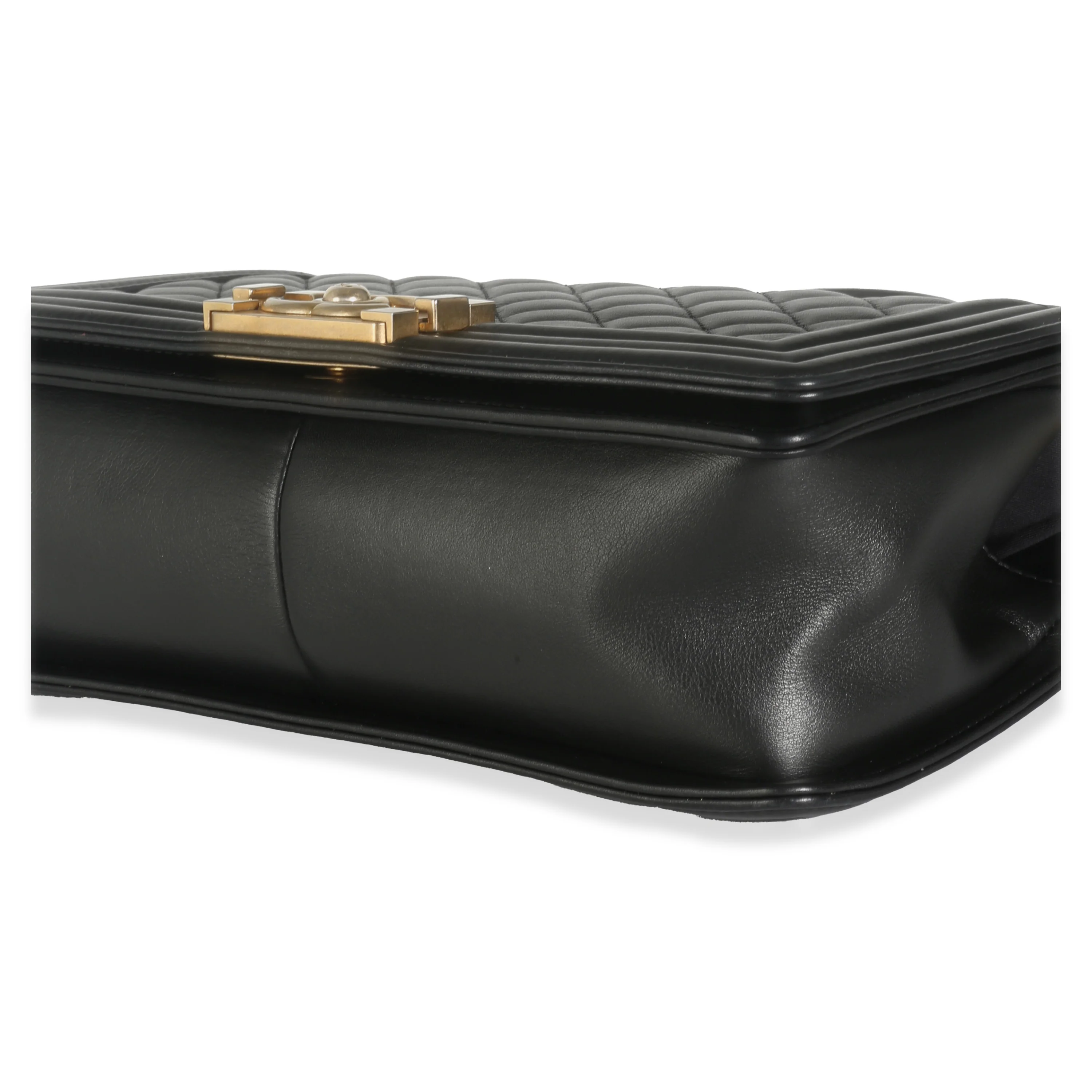 Black Quilted Lambskin Medium Boy Bag - Image 7