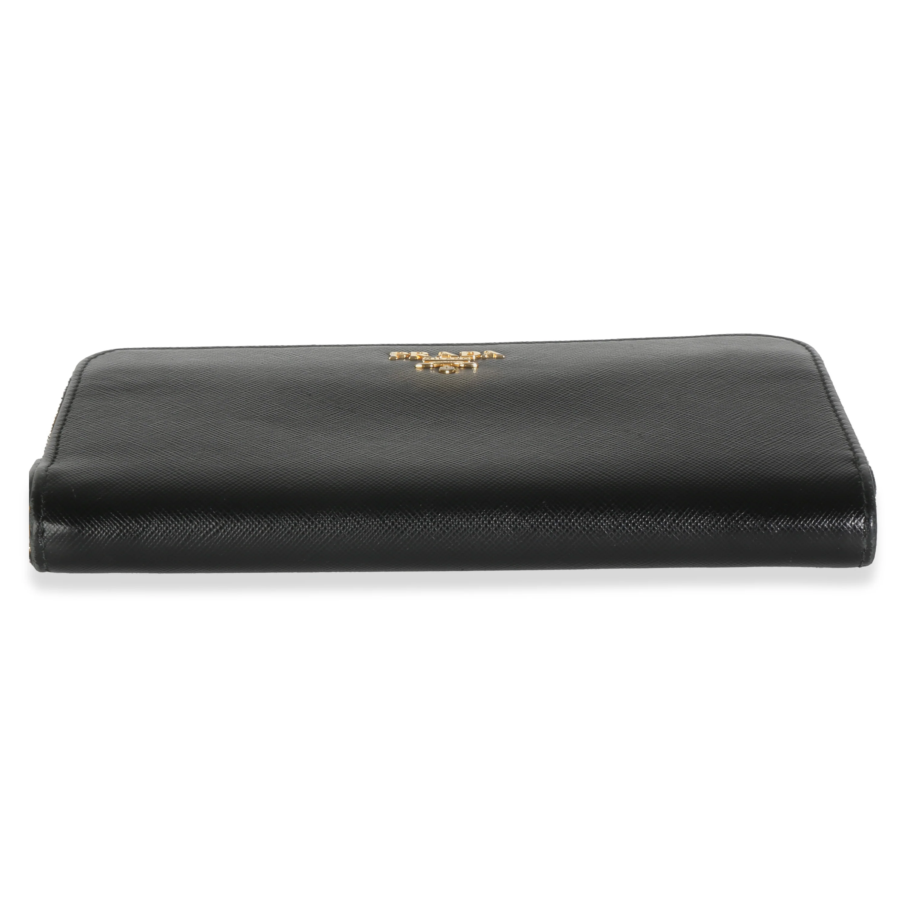 Black Saffiano Large Zip Around Wallet - Image 5