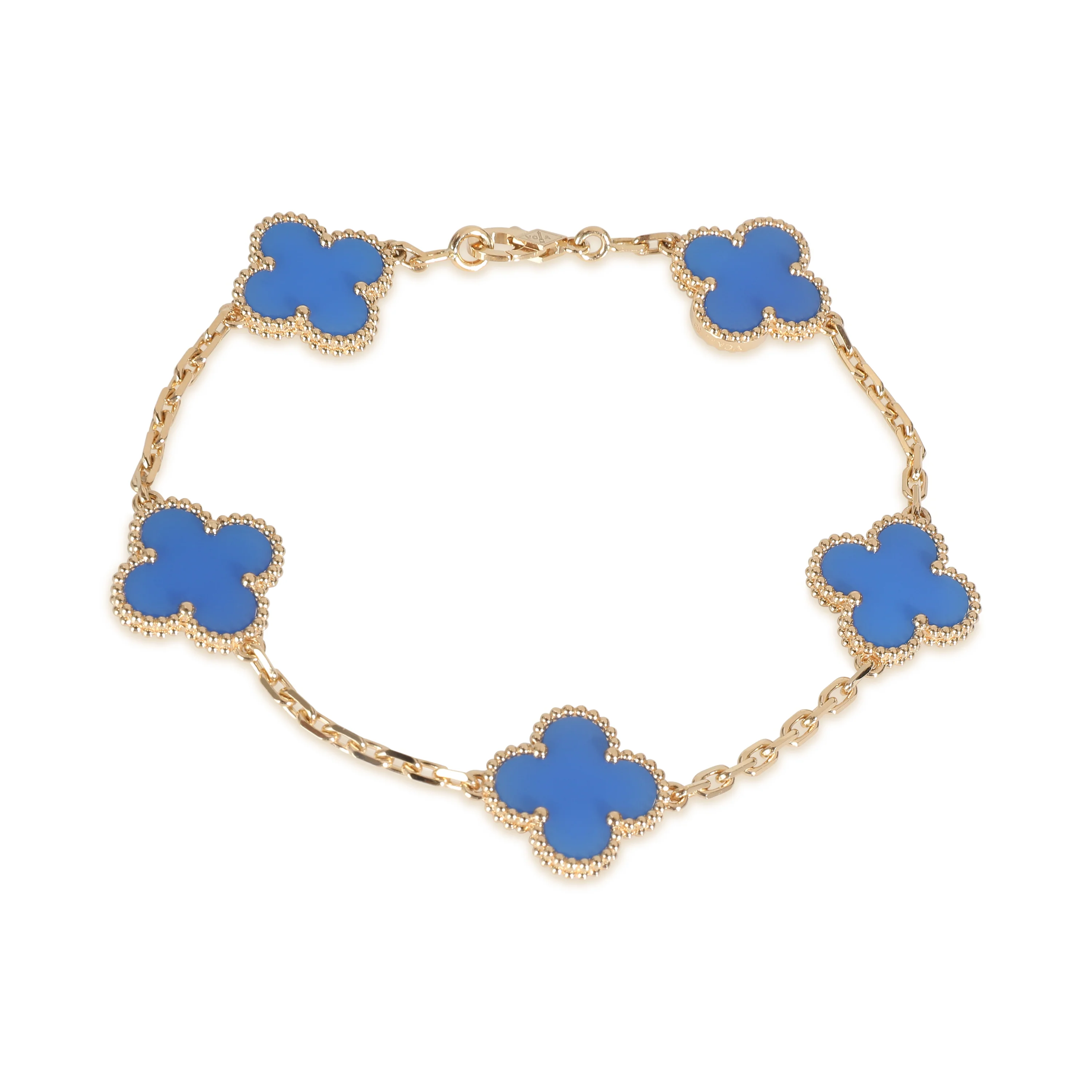 Alhambra Agate Bracelet in 18k Yellow Gold