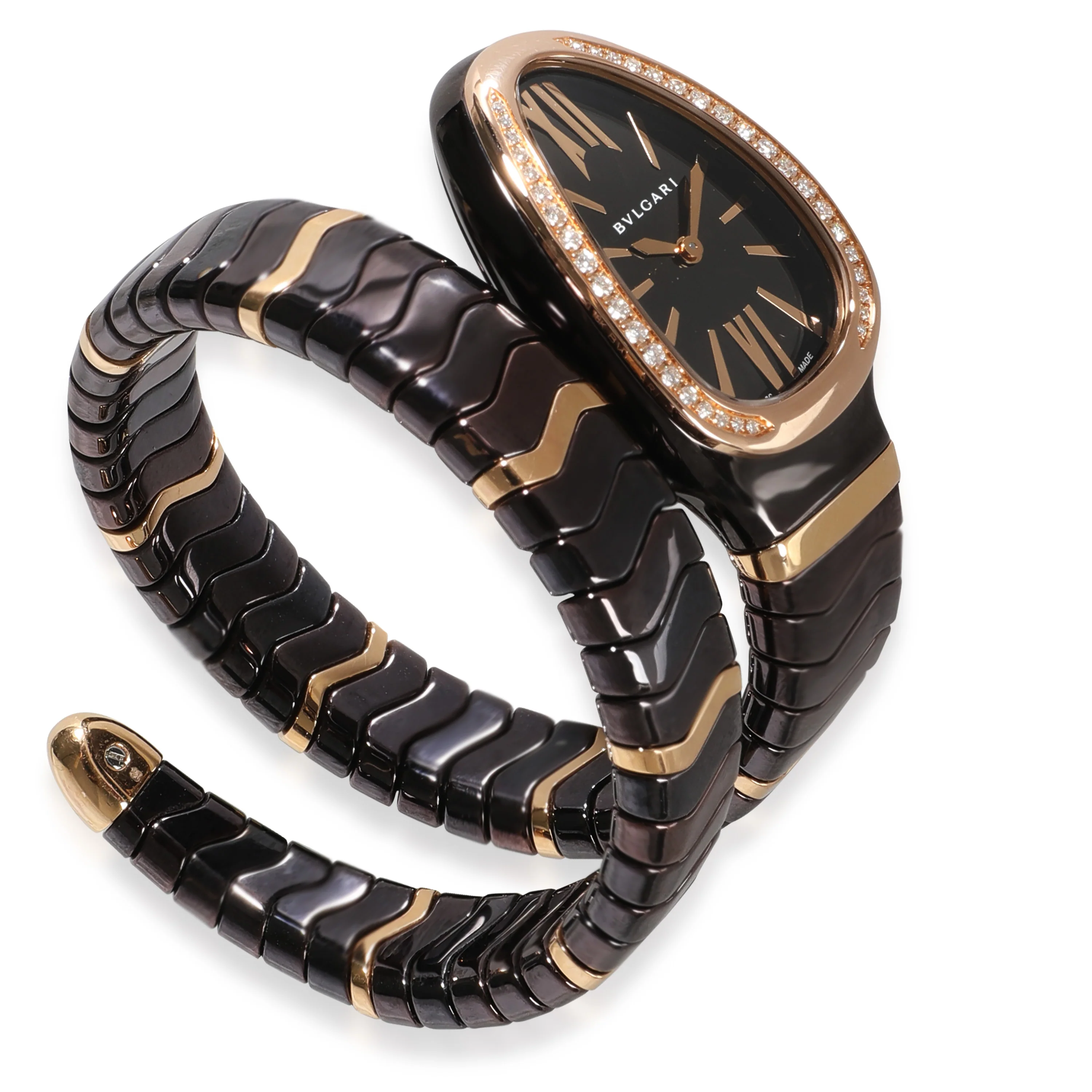 Serpenti Spiga 103060 SP C 35 B G Womens Watch in 18K Rose Gold/Ceramic - Image 2