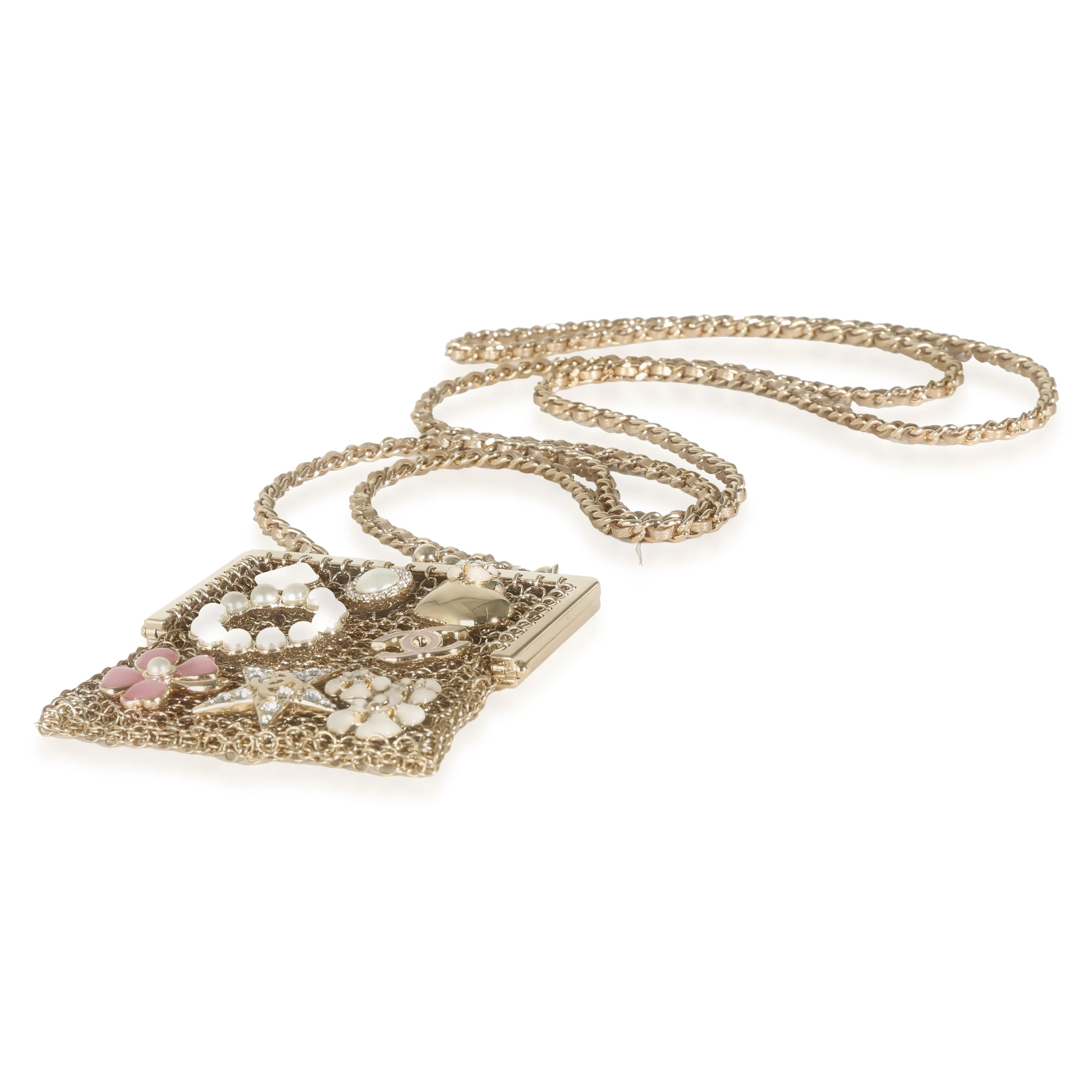 Gold Metal Chain Embellished Mini Frame Pouch - Image 5