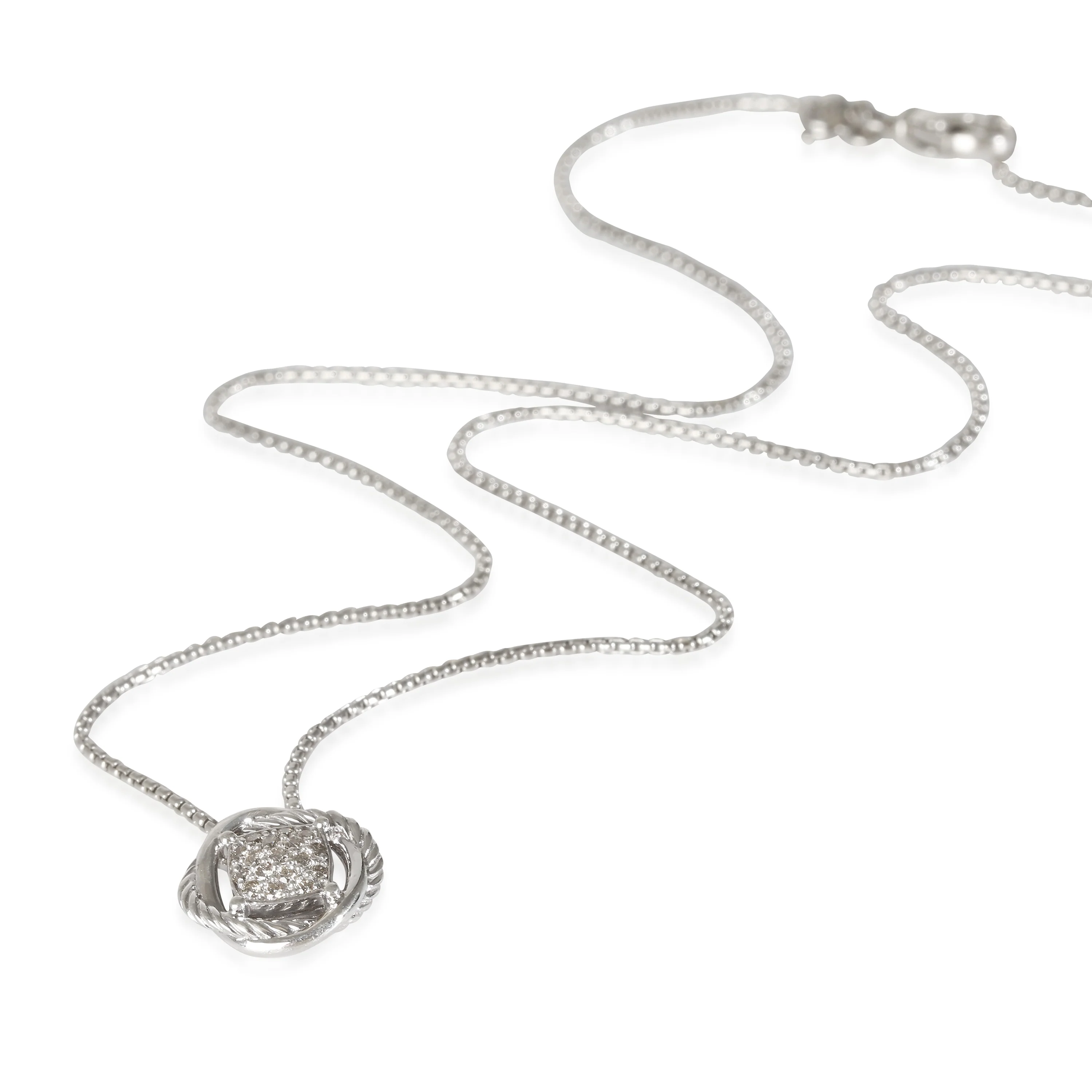Infinity Pendant in  Sterling Silver 0.15 CTW - Image 2