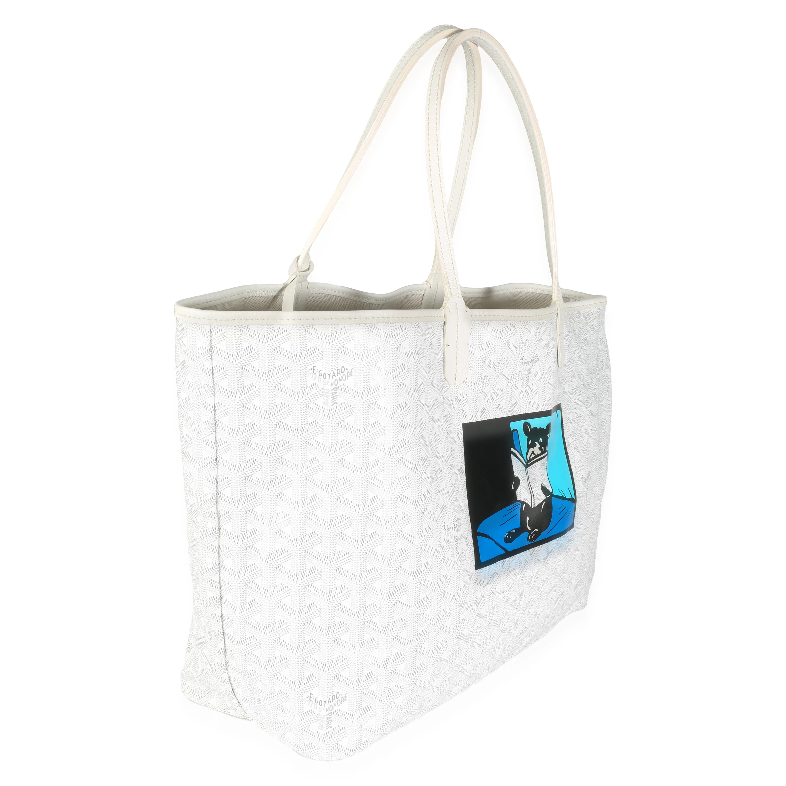 White Goyardine Canvas Bulldog Saint Louis PM - Image 3